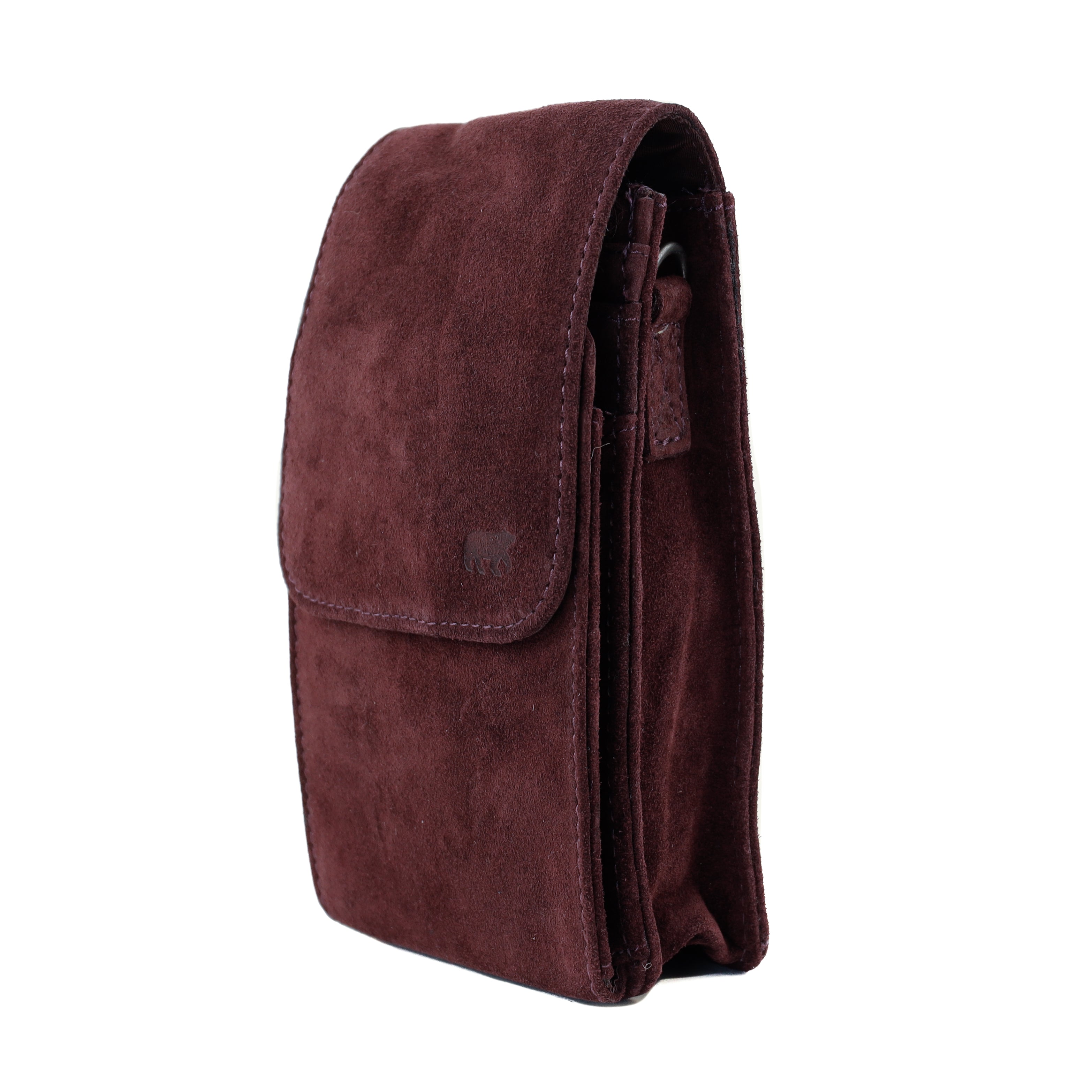 Suède schoudertasje 'Robbie' 2.0 bordeaux