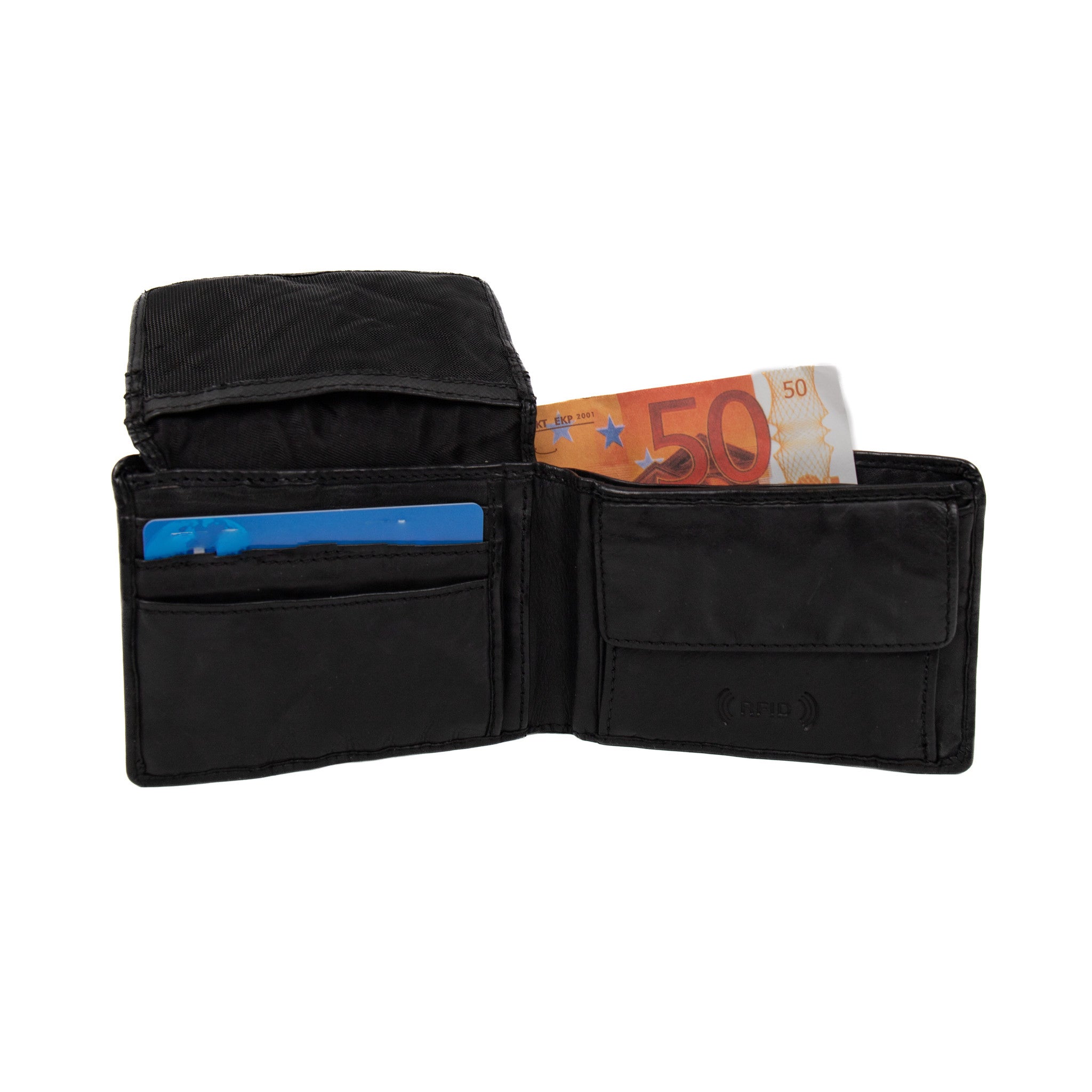 Herenportemonnee/billfold 'Joep' zwart