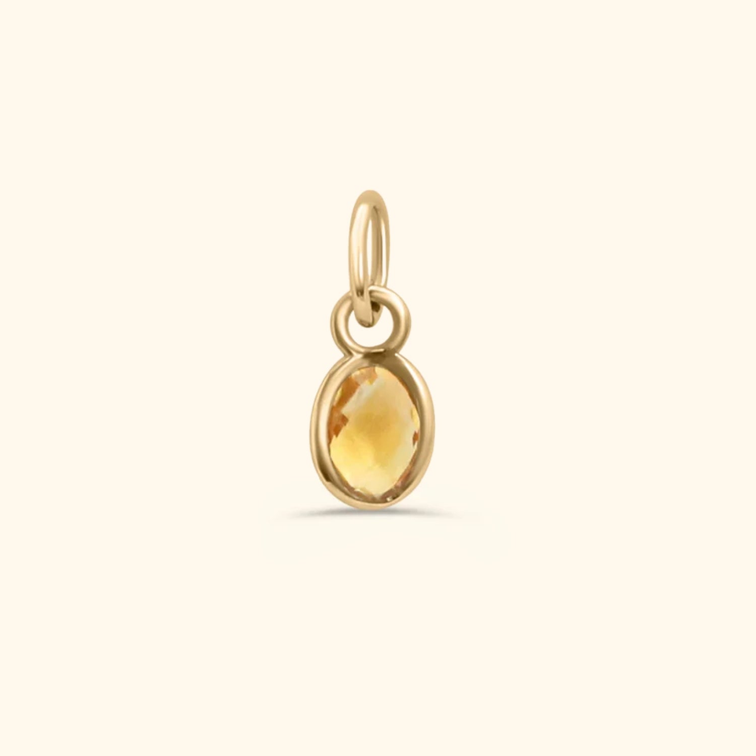 Citrine Birthstone Pendant November | 14K Gold