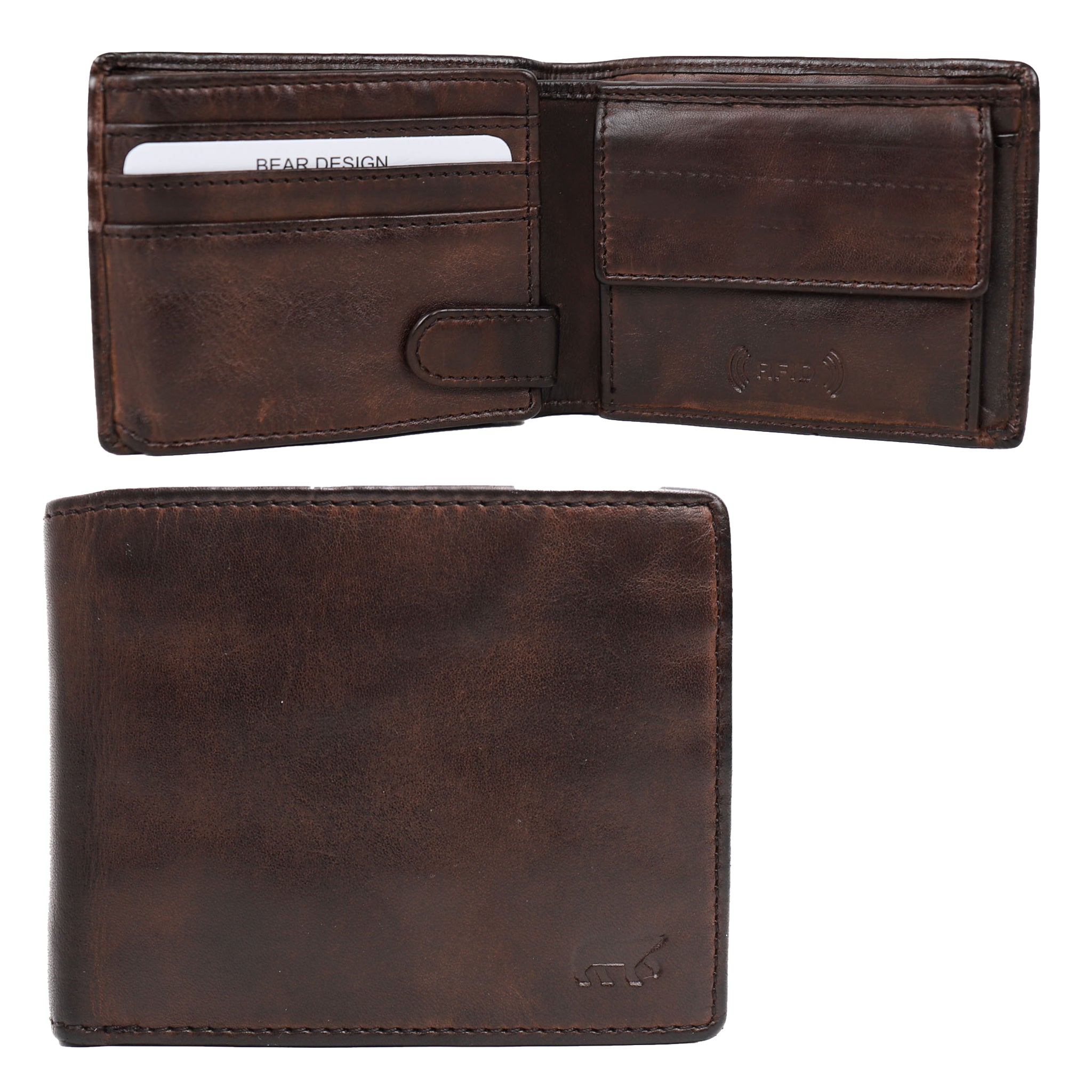 Billfold 'Jim' dark brown