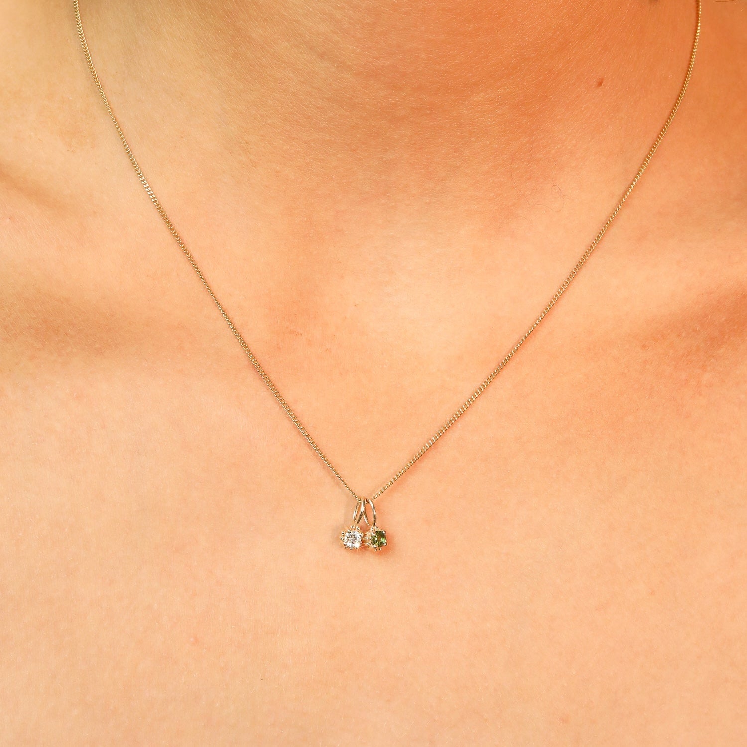 Ally Green Tourmaline pendant | 9K