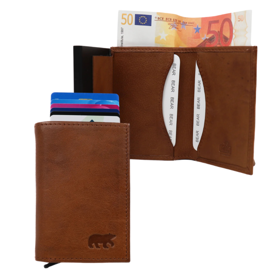 Card holder 'Frits' cognac