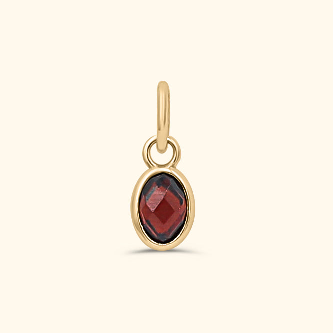 Garnet Birthstone Hanger January | 14K Goud