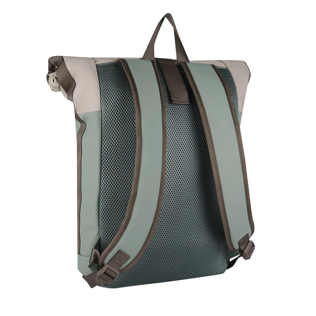 Water-repellent backpack 'Mart' sage green/beige 16L