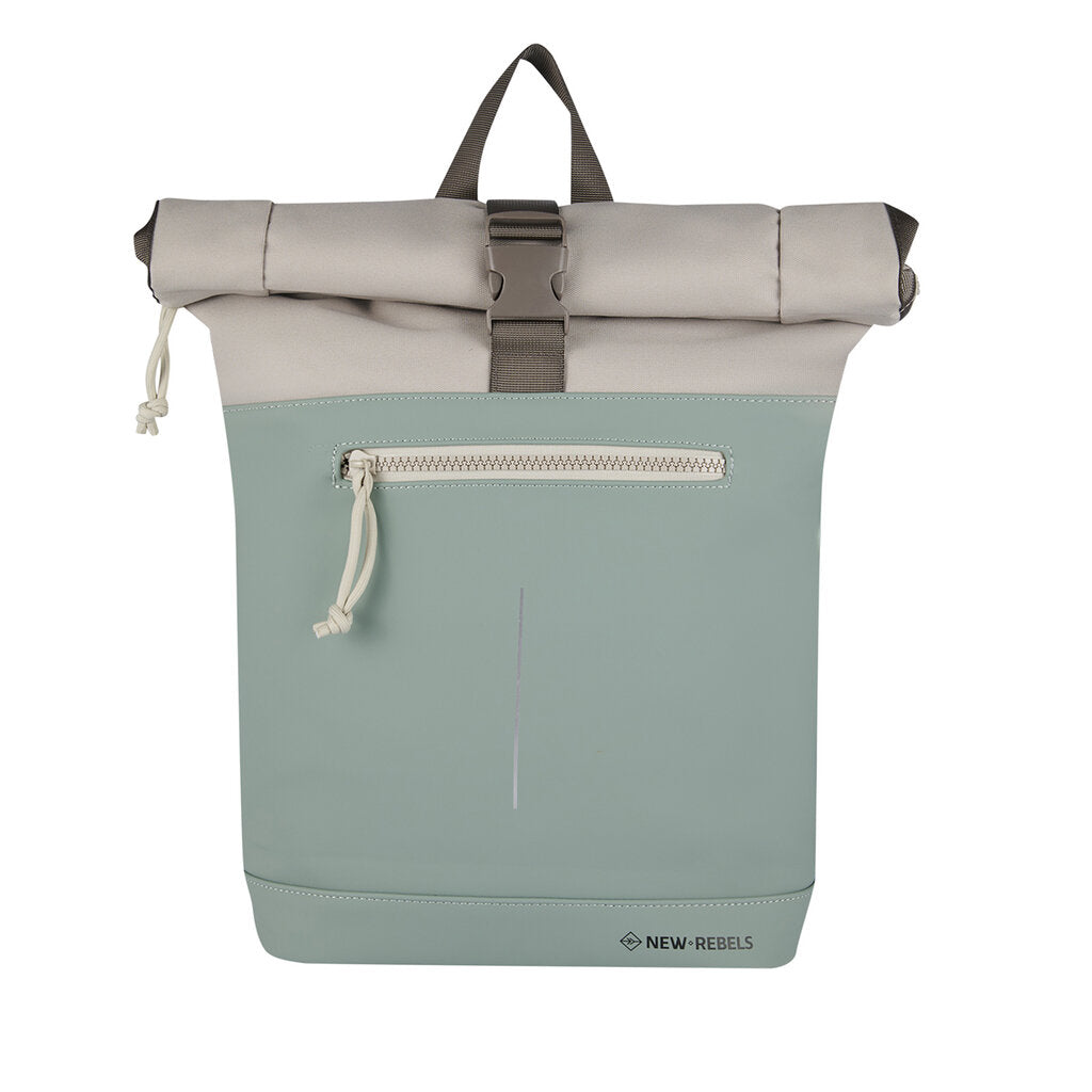 Water-repellent backpack 'Mart' sage green/beige 16L
