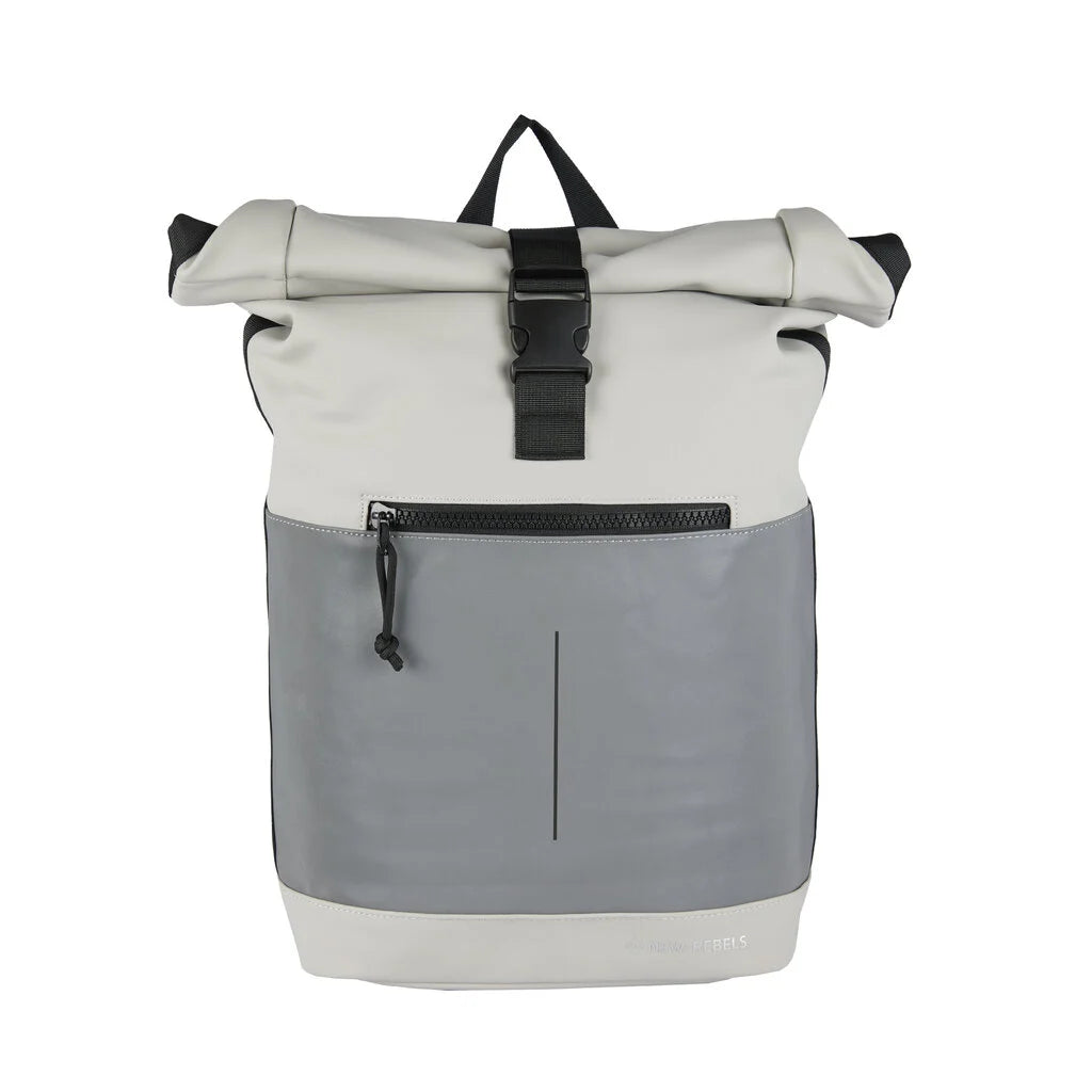Waterproof backpack 'Mart' light gray/reflective 16L