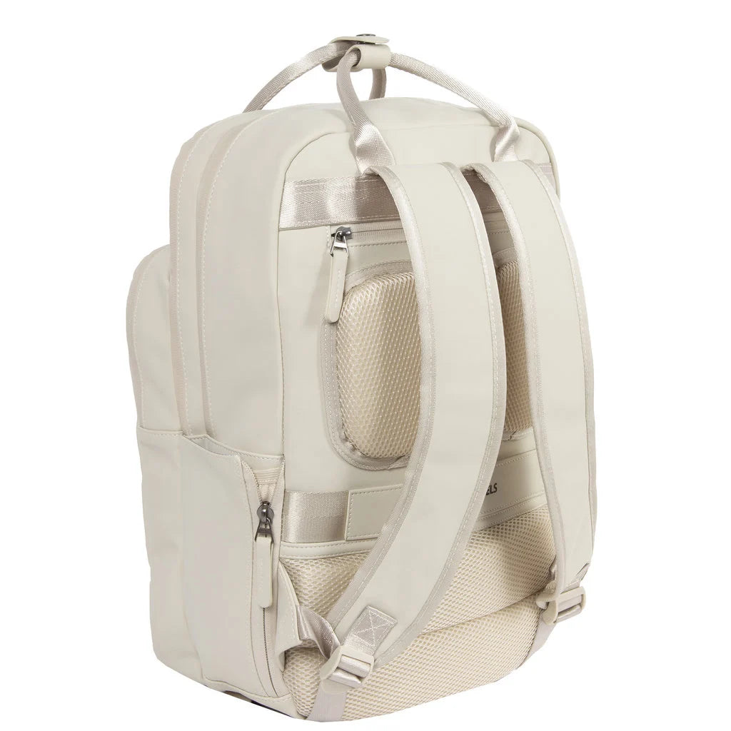 Beige sales laptop backpack