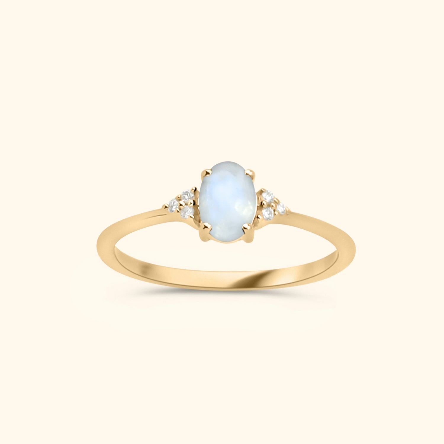 Tanja Moonstone Diamond ring | 9K