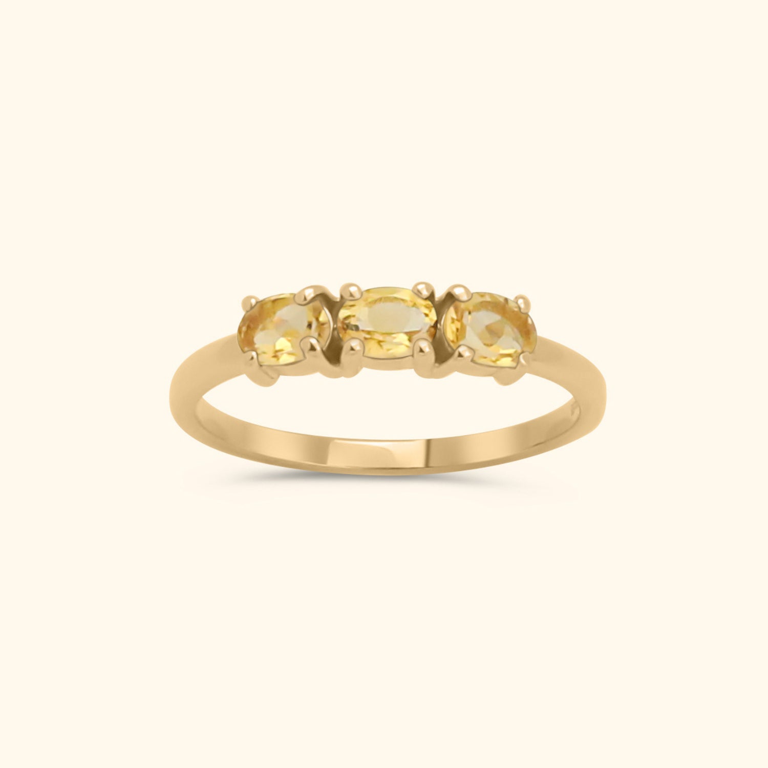 Trio Citrine Ring | 14K Goud