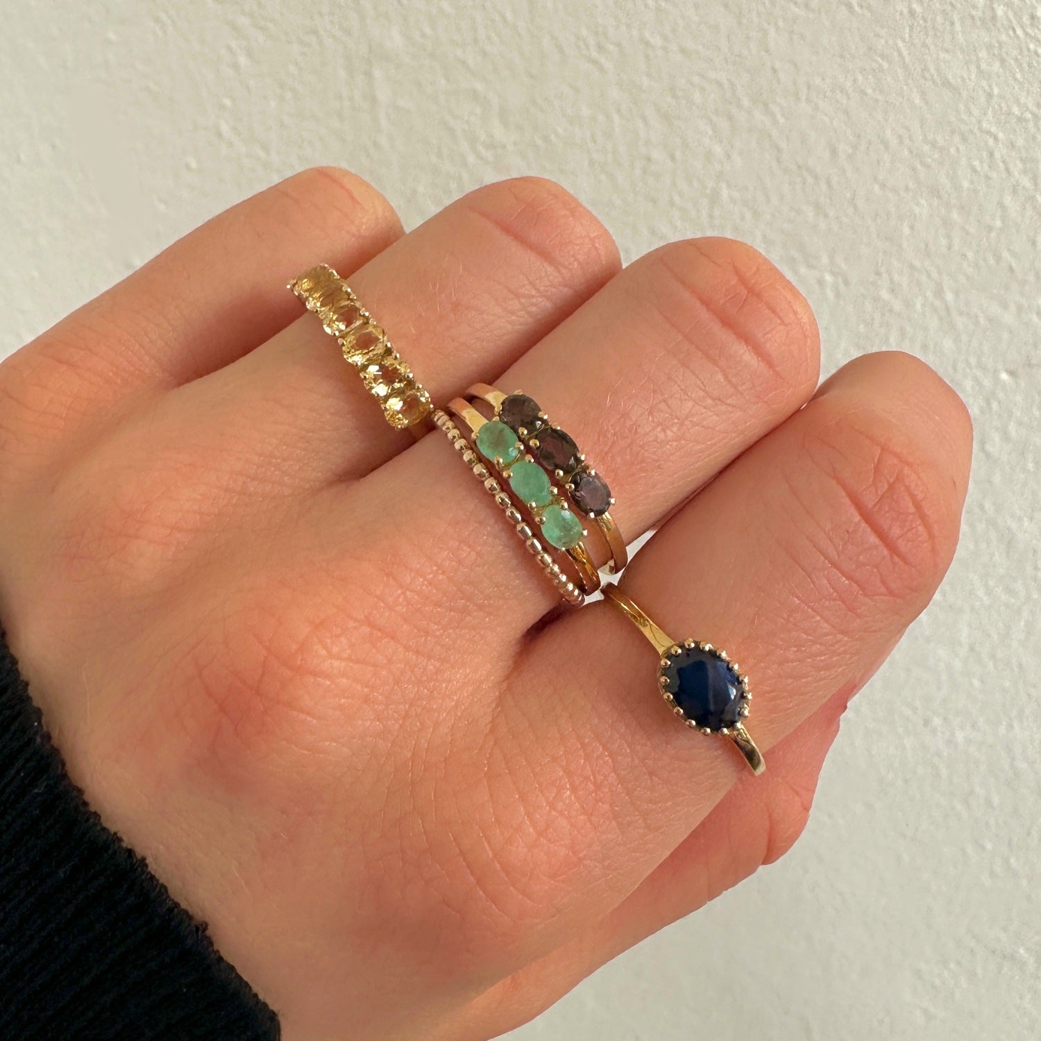 Steffy Sapphire Ring | 14K Goud