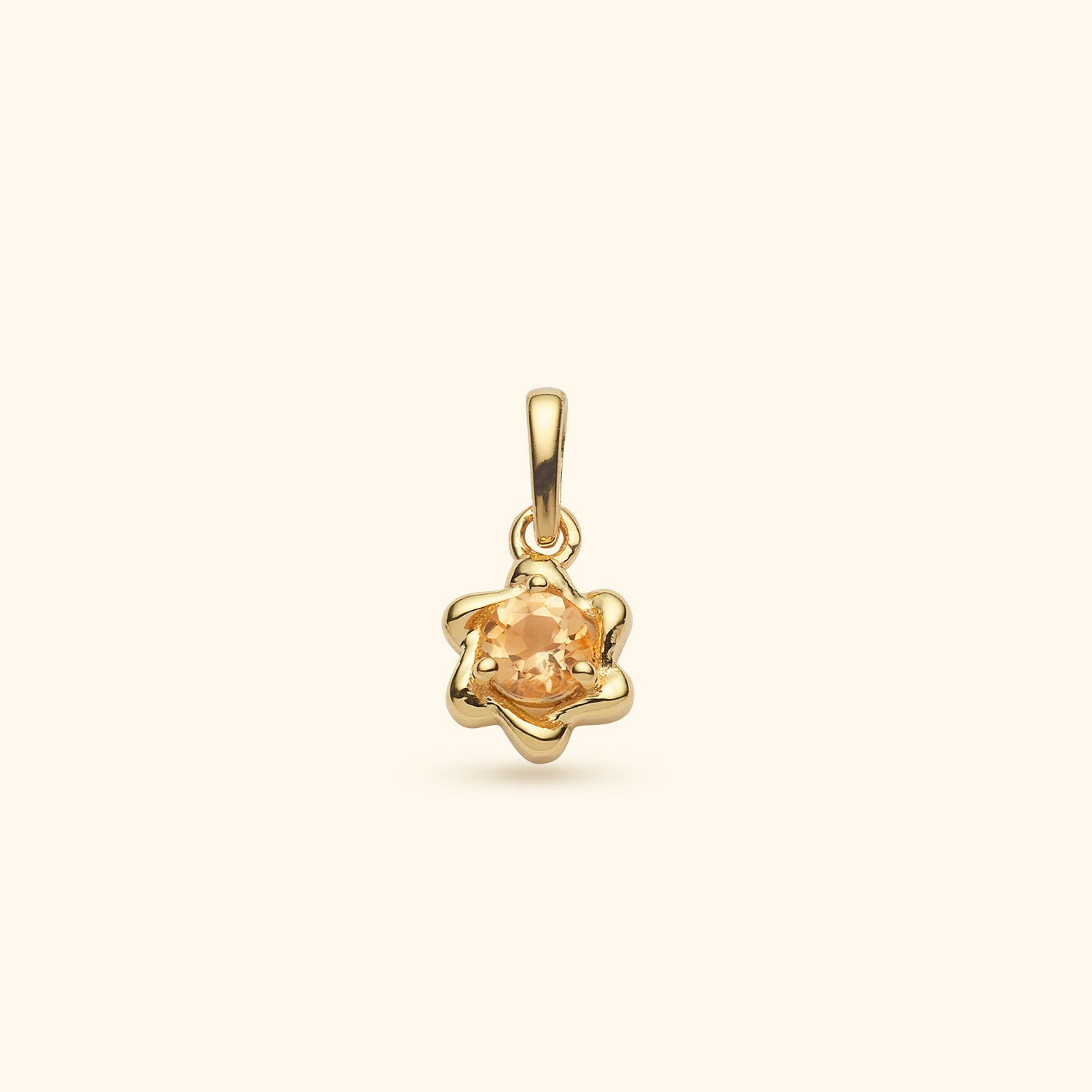 Citrine Necklace Sunny | Gold Plated