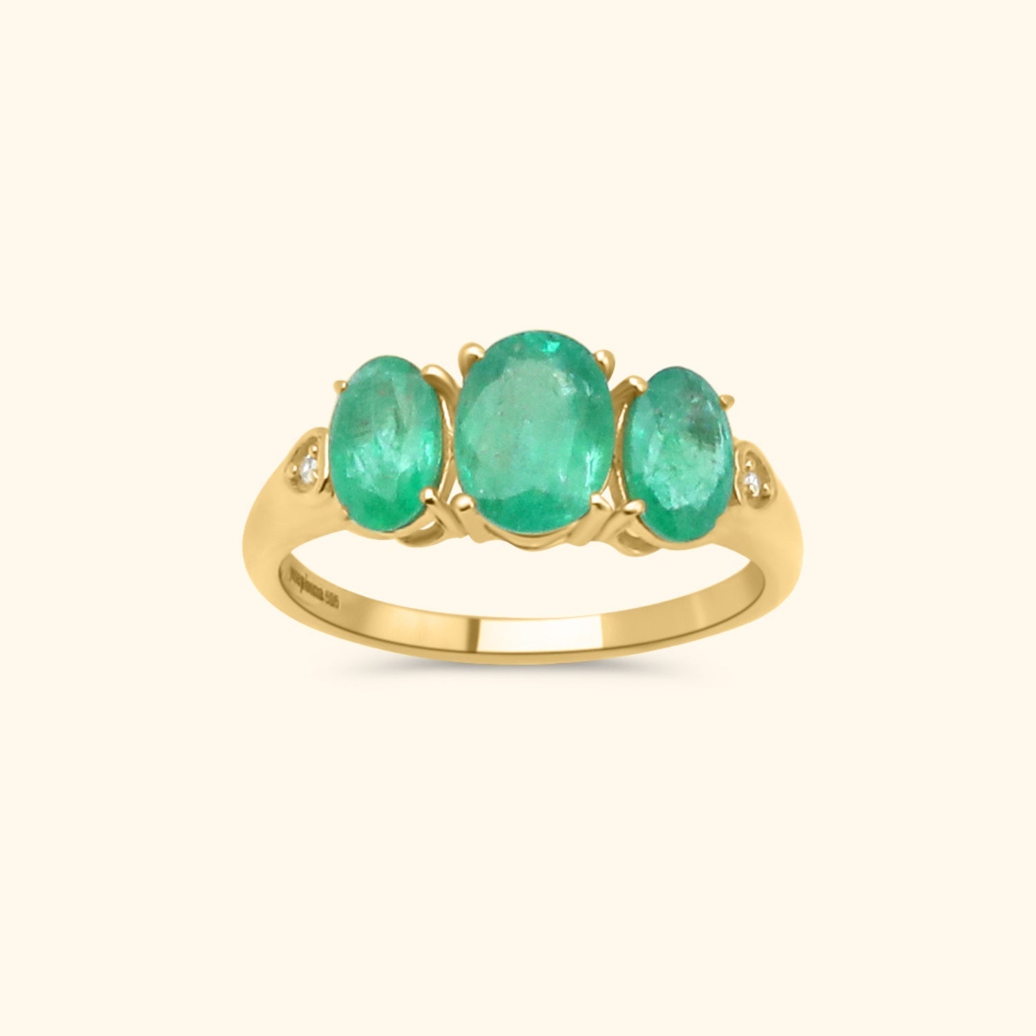 Molly Emerald ring | 14K Gold