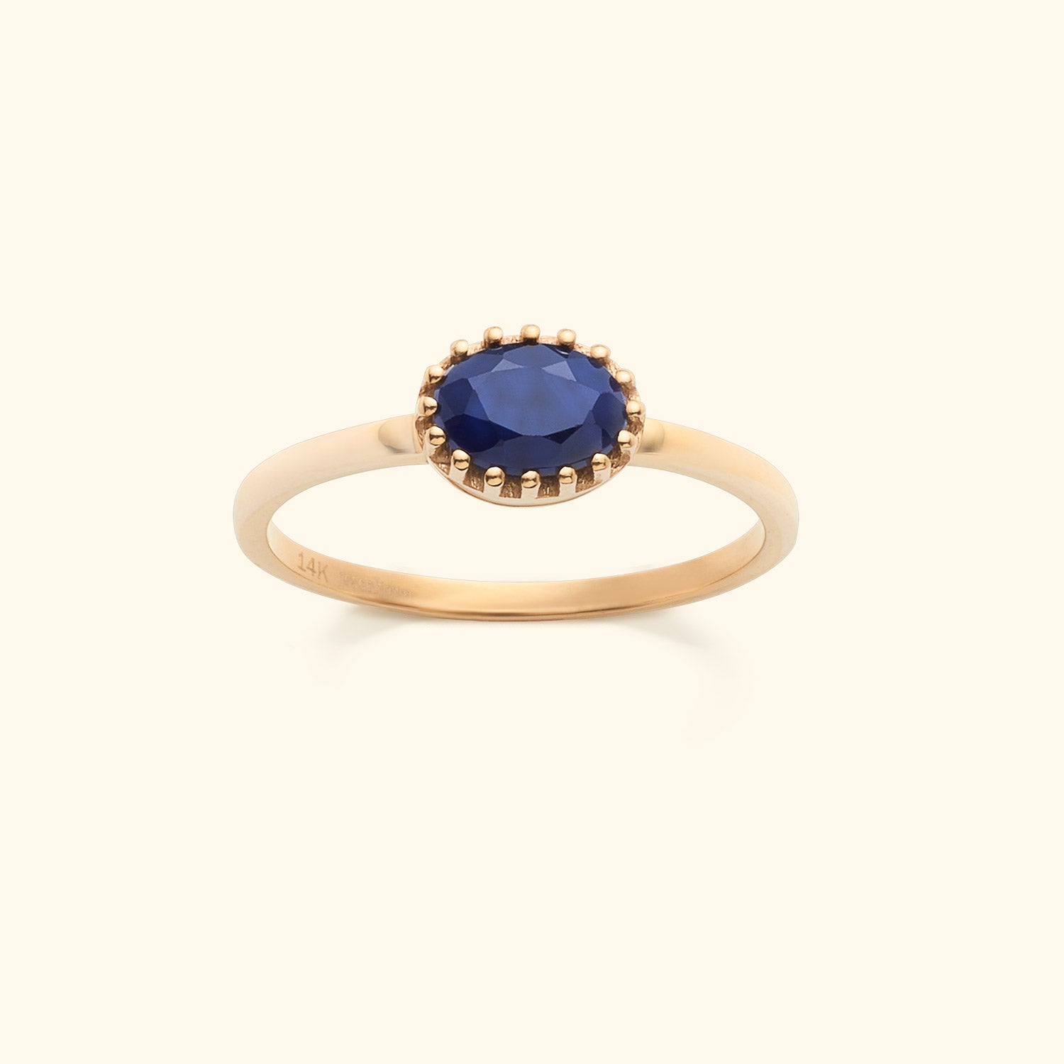 Steffy Sapphire Ring | 14K Gold