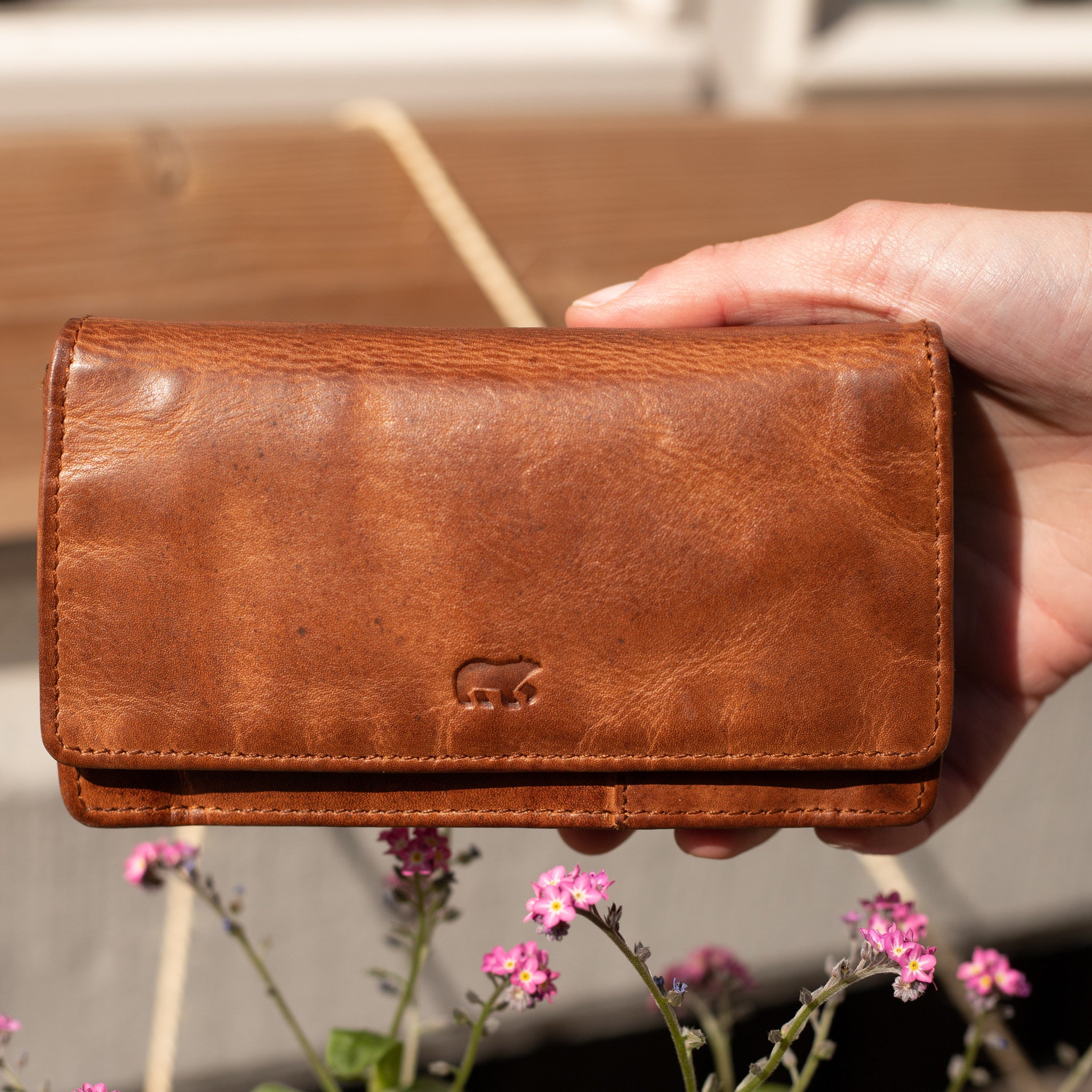 Wrap wallet 'Emma' Cognac - CL 782 RFID