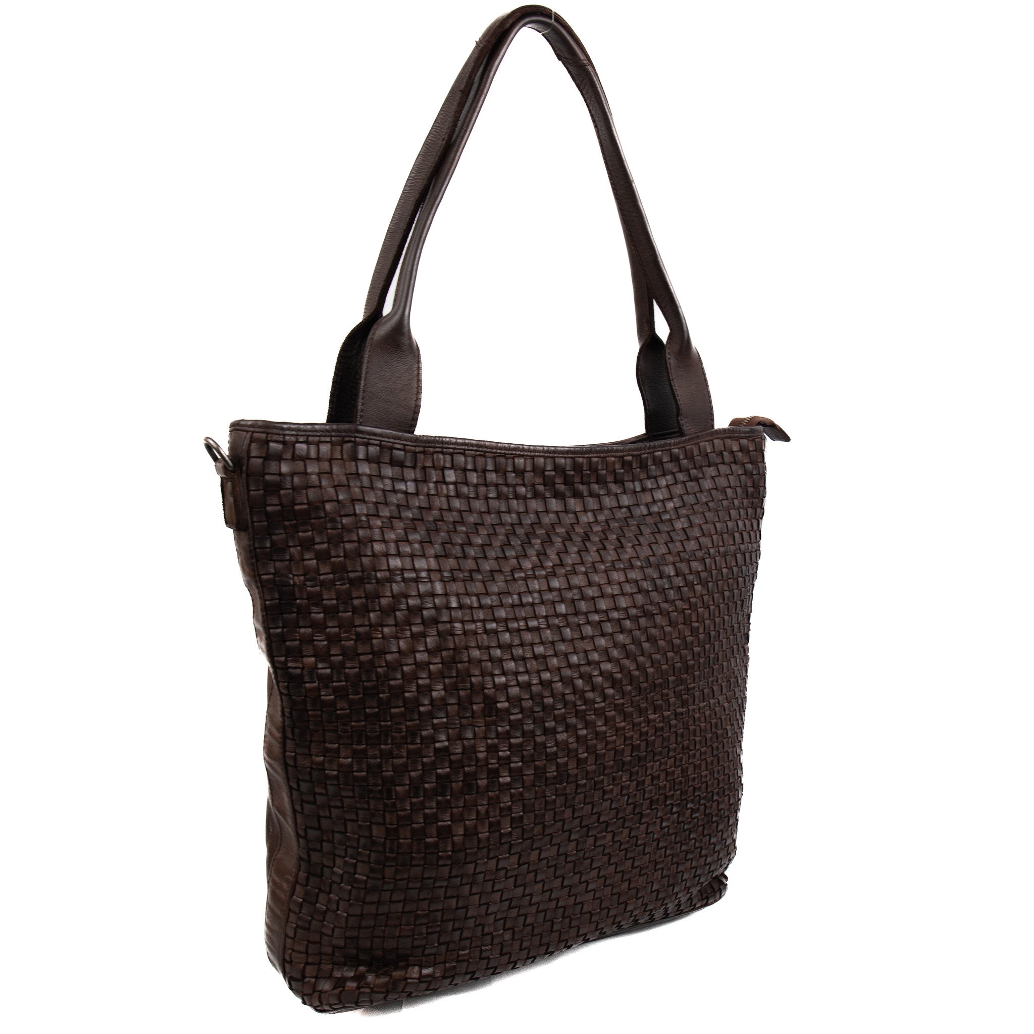 Braided shopper 'Thea' dark brown - CL 43397