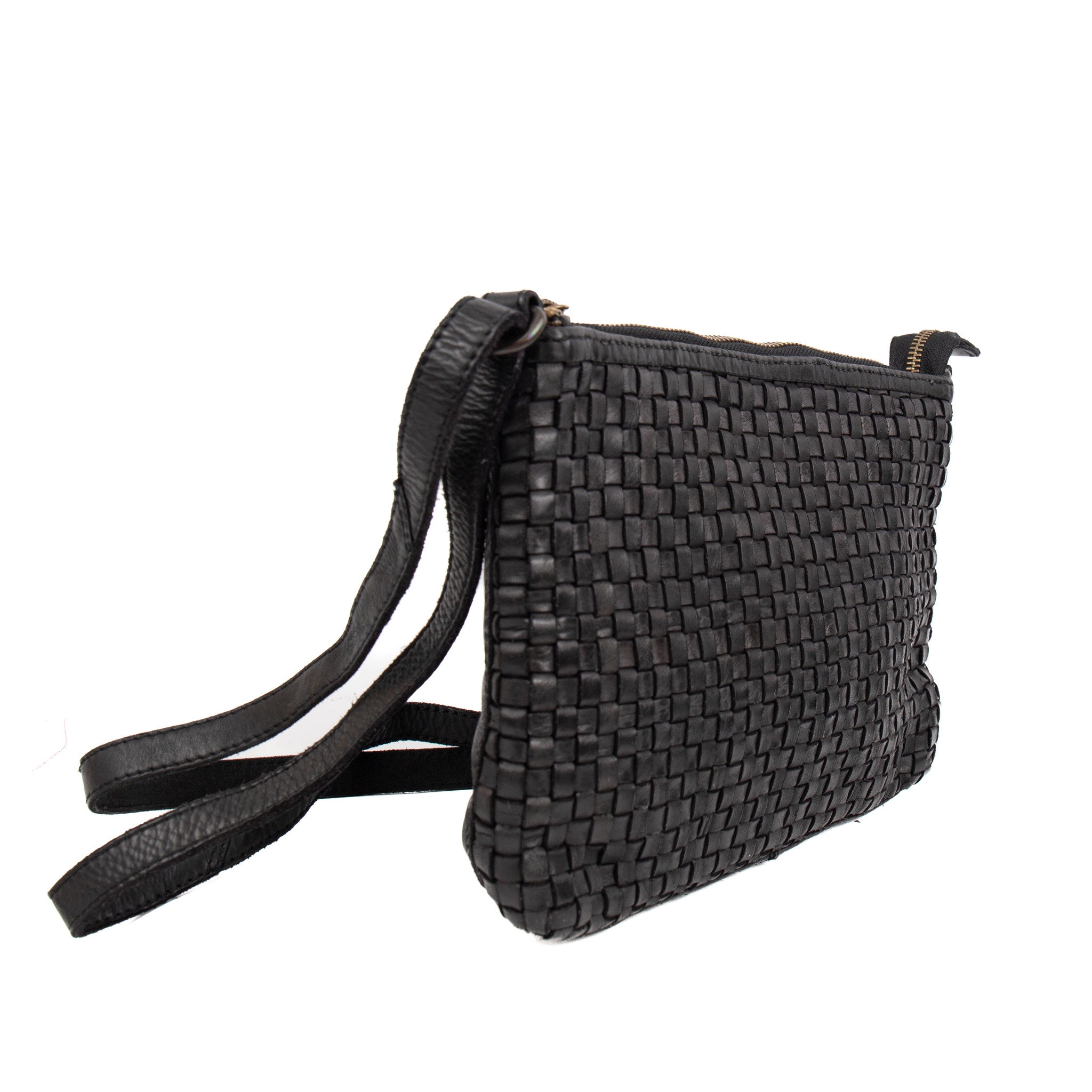 Braided shoulder bag 'Paulina' black - CL 43374