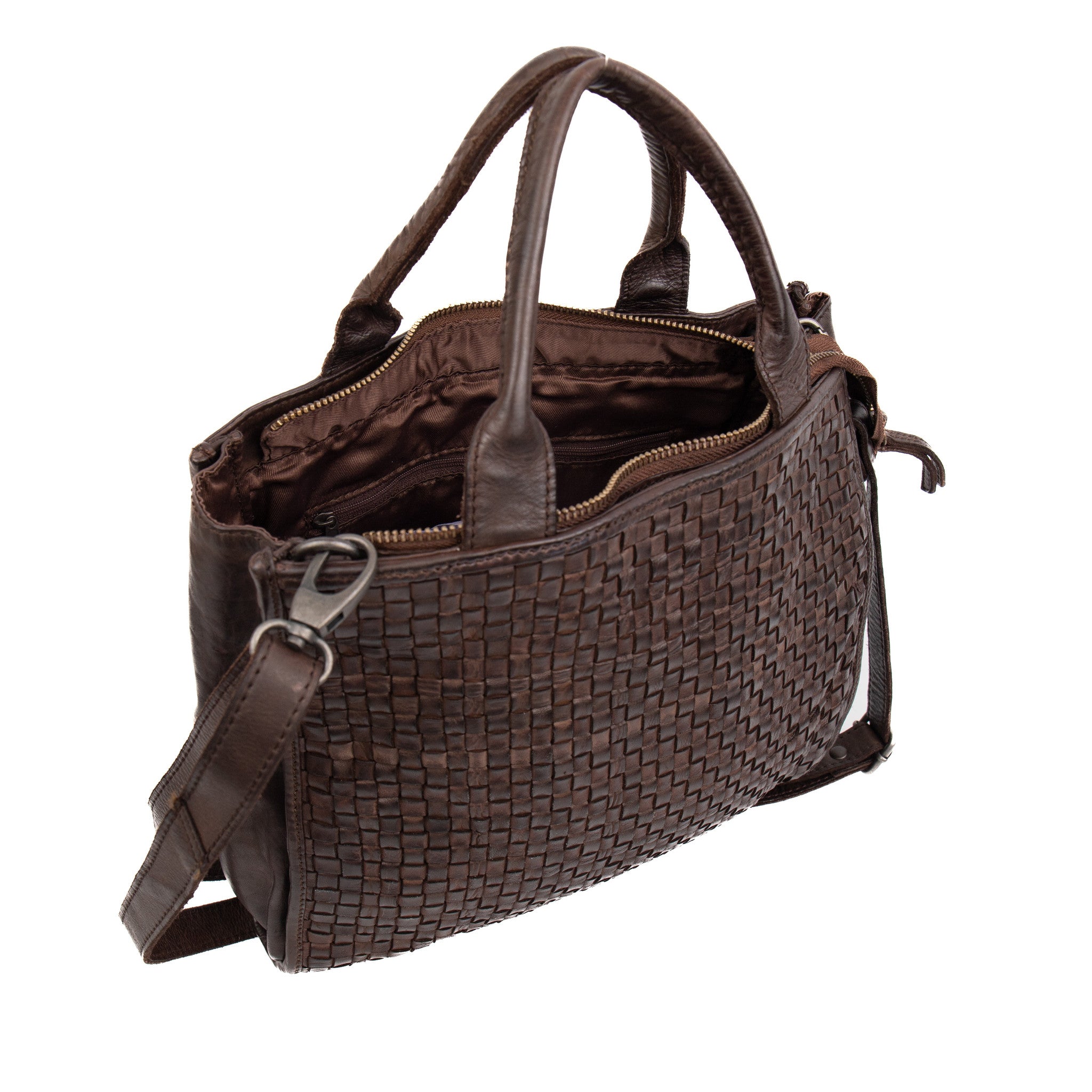 Hand/shoulder bag 'Zaza' dark brown - CL 43372