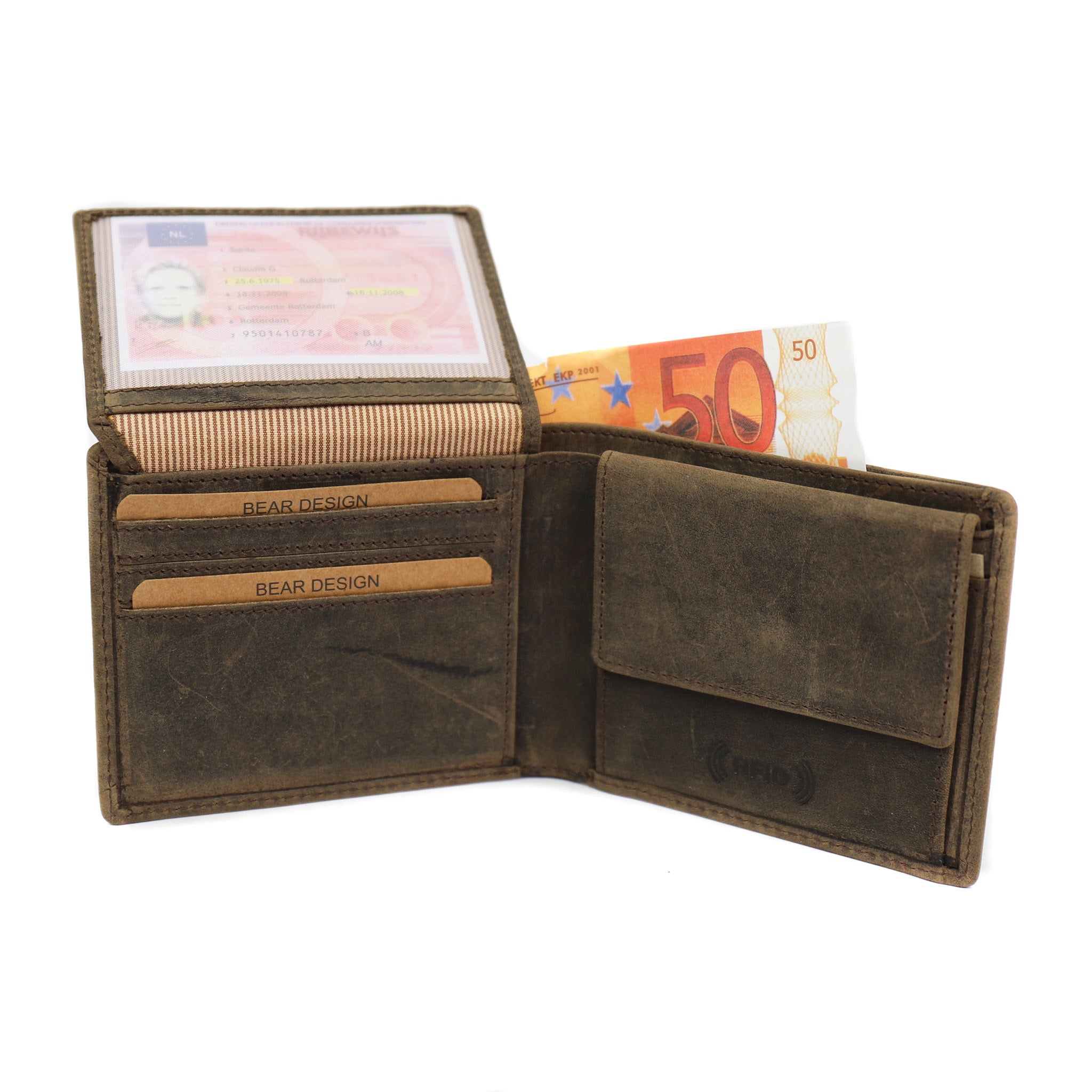 Billfold 'Max' bruin