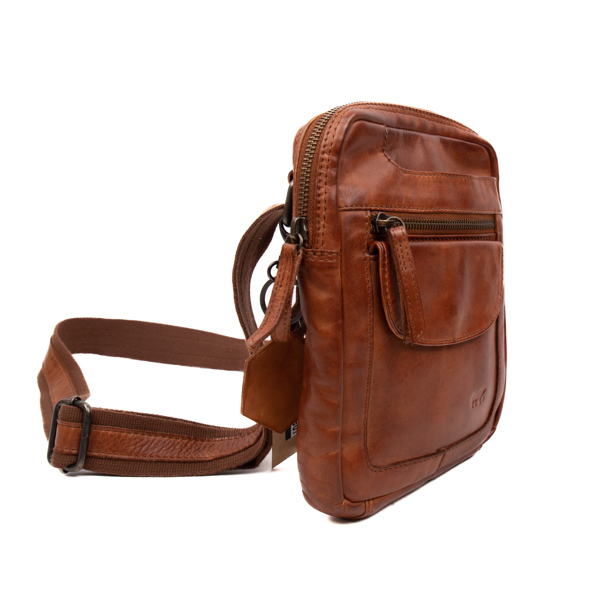 Crossbody tas Sasha in cognac shoppen BEARLifestyle.nl