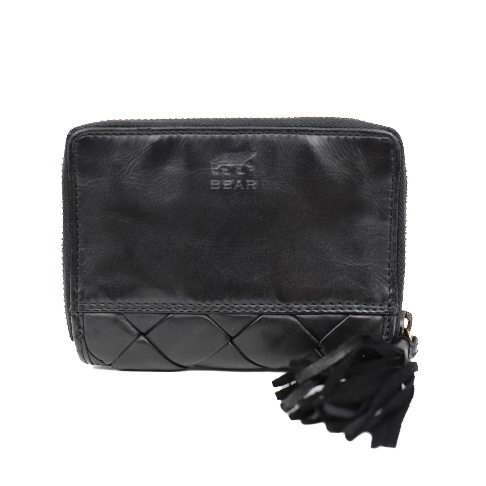 Braided wallet 'Marijn' black - CL 18367