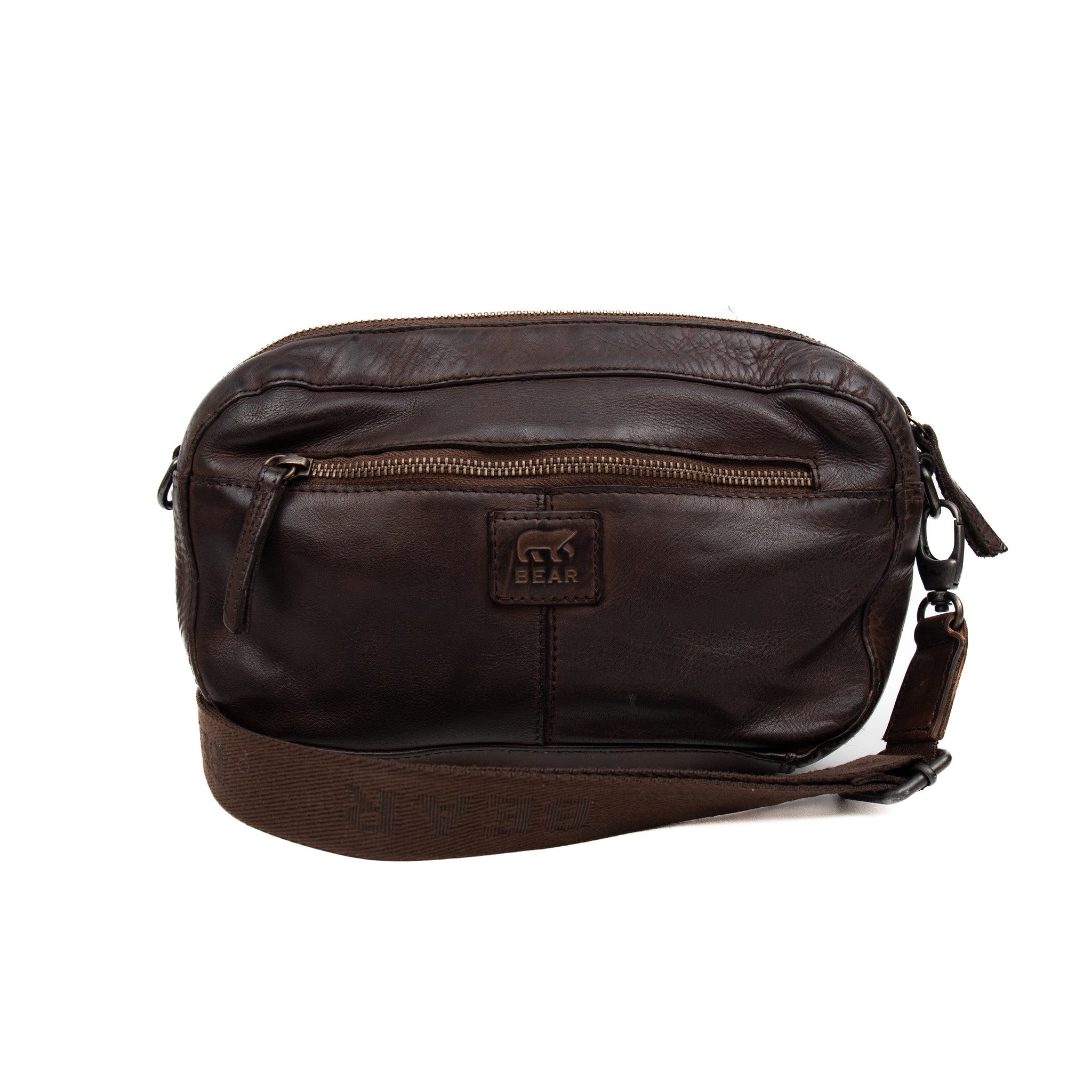 Braided shoulder bag 'Yuna' dark brown - CL 42905