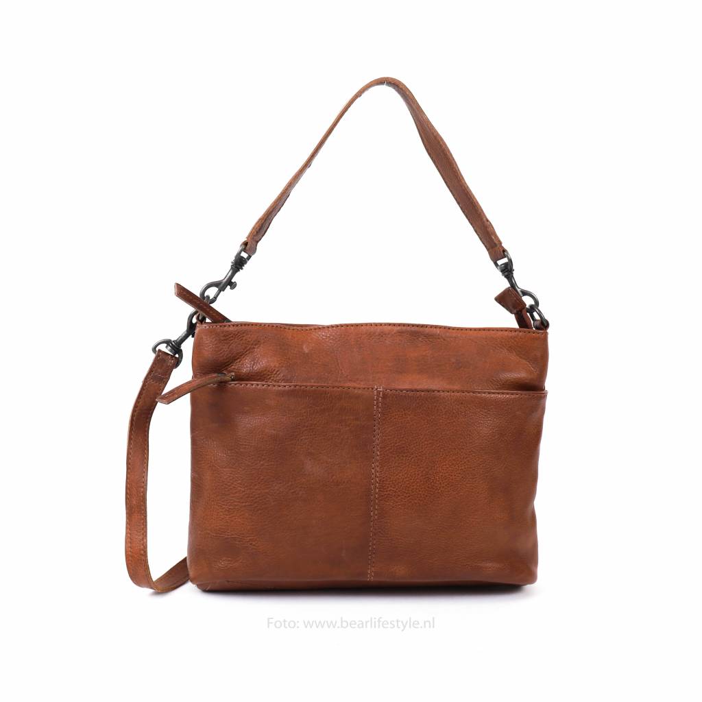 Hand/shoulder bag 'Angelica' cognac