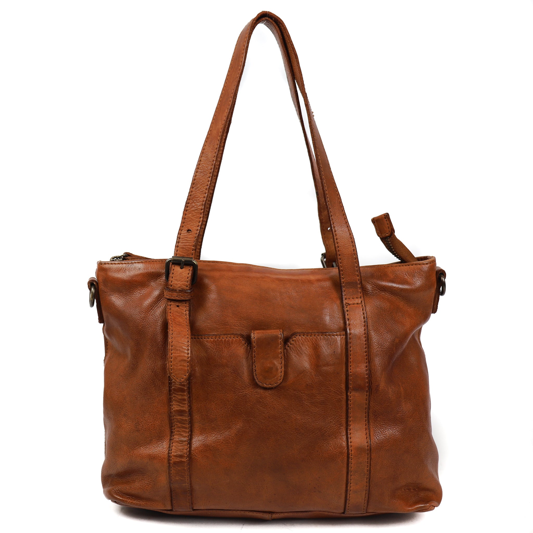 Hand/shoulder bag 'Anja' cognac - CL 36739