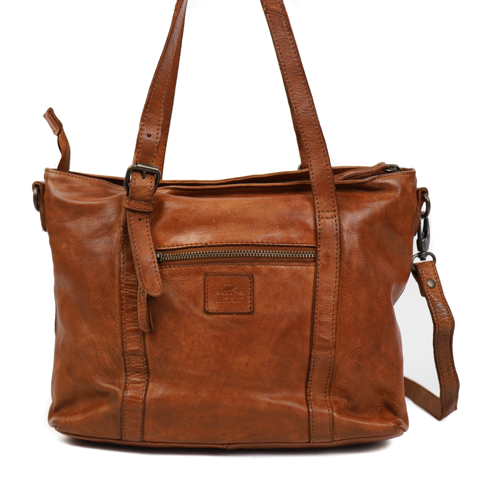 Hand/shoulder bag 'Anja' cognac - CL 36739