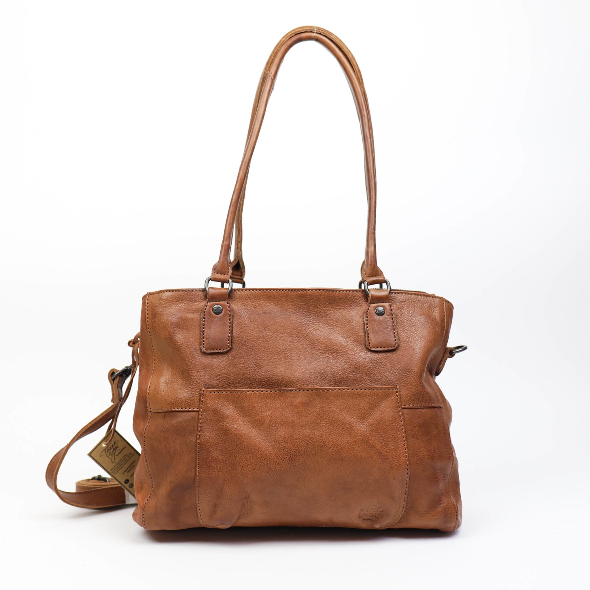 Hand/shoulder bag 'Ankie' cognac - CP 1263