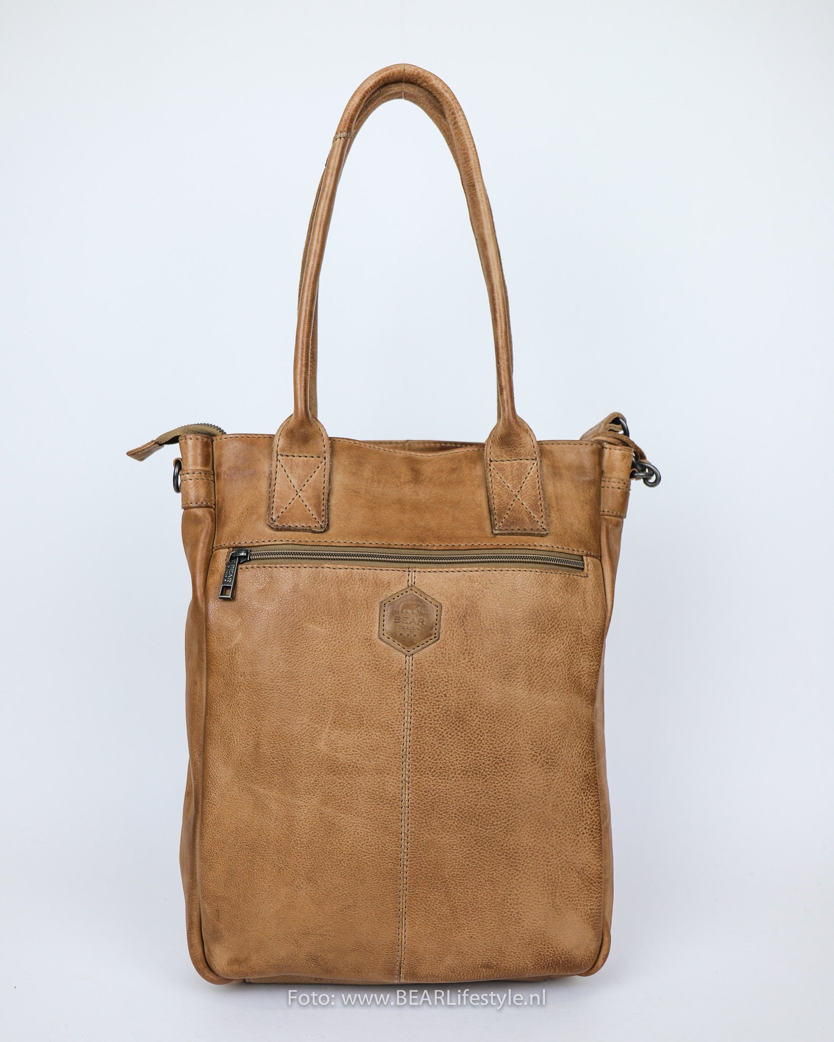 Hand/shoulder bag 'Becky' taupe - CP 1767