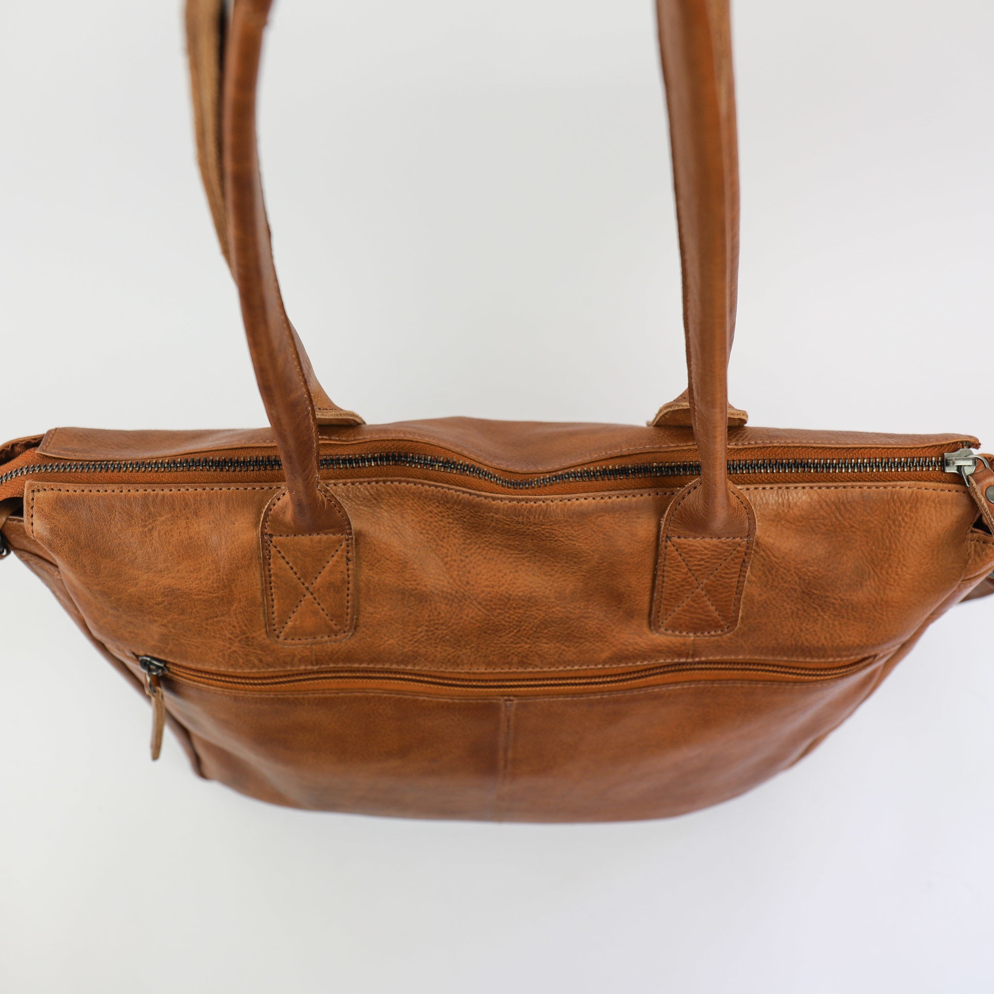 Hand/shoulder bag 'Binni' cognac - CP 1657