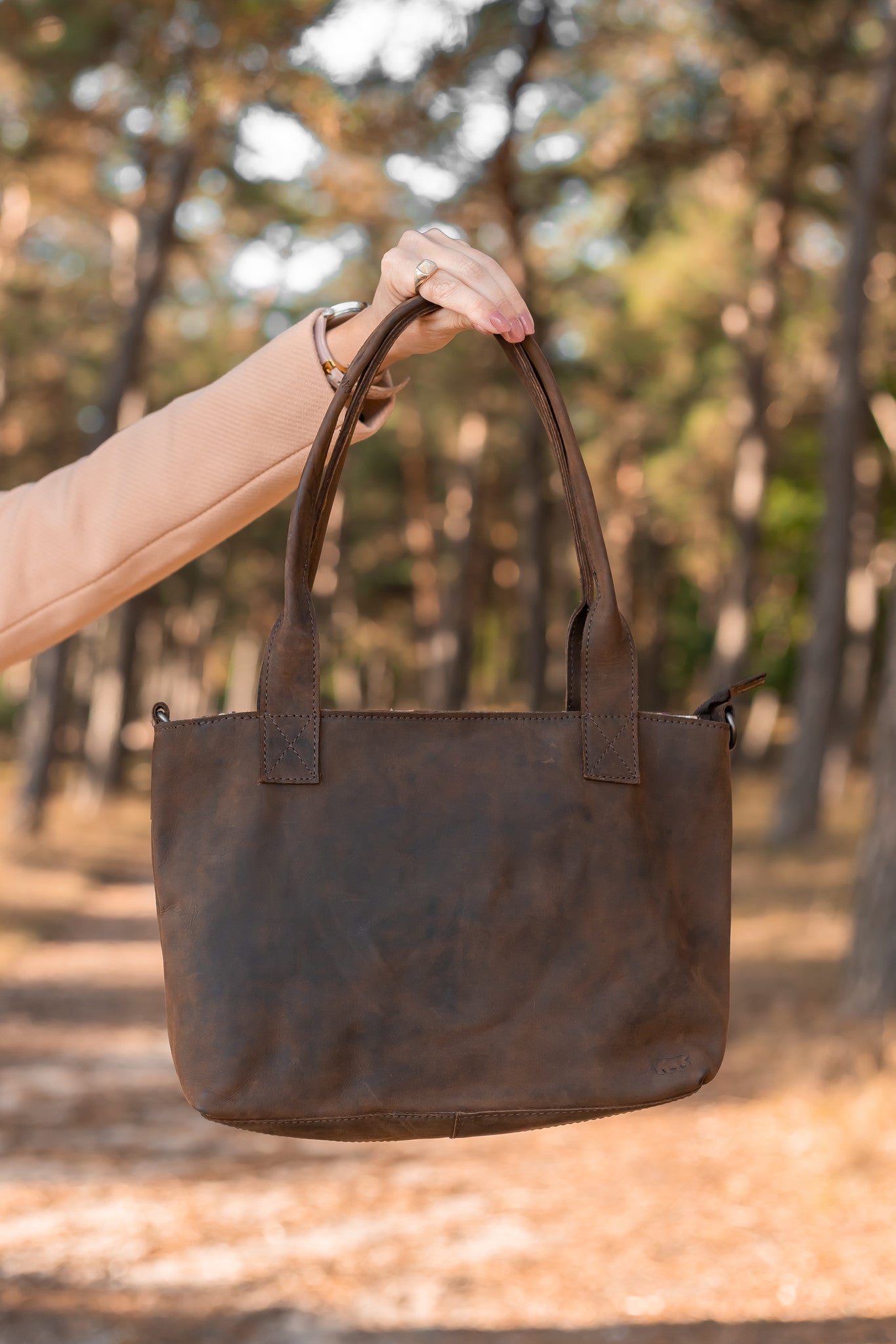 Hand/shoulder bag 'Katya' brown - CP 6006 HD