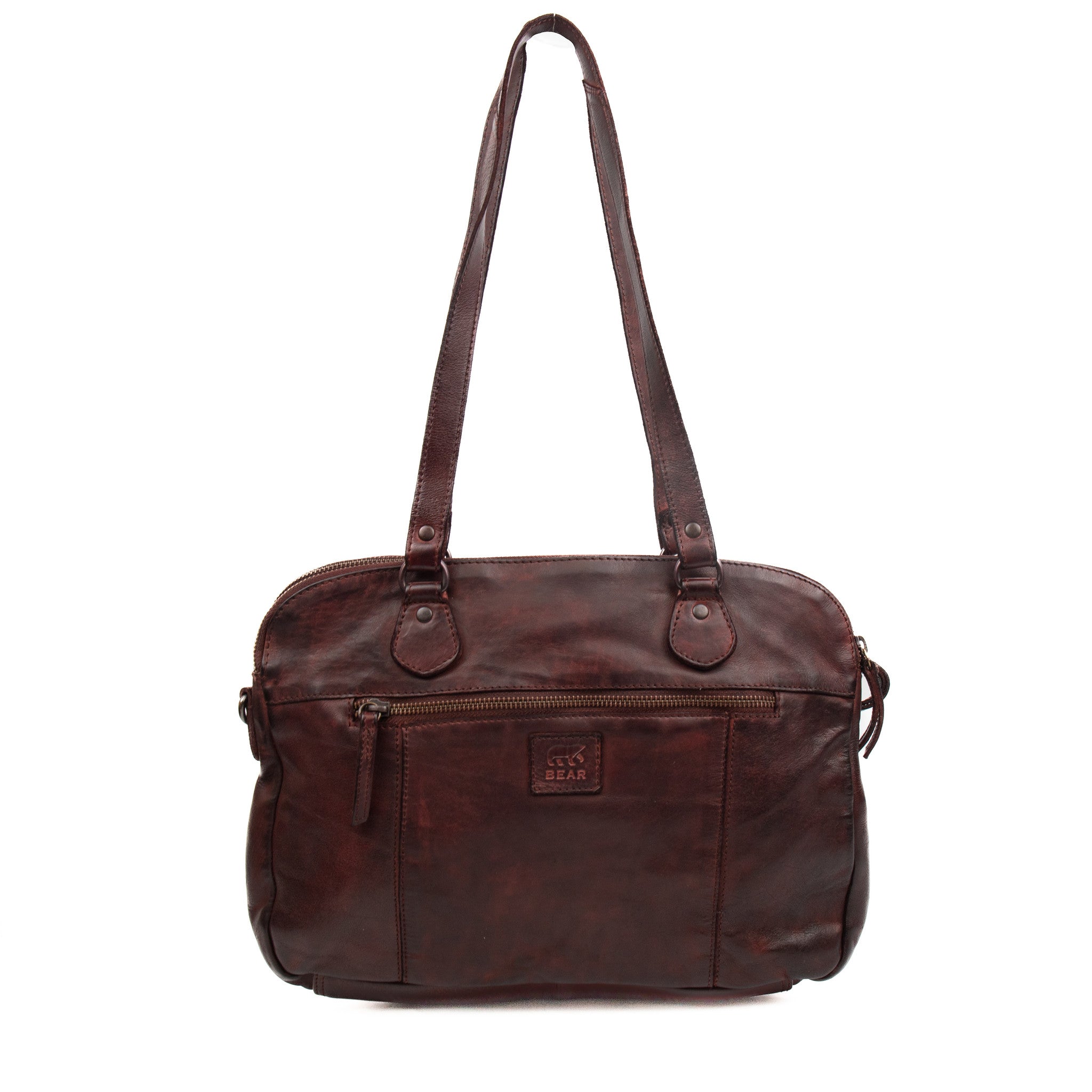 Hand/shoulder bag 'Lieke' burgundy - CL 40085
