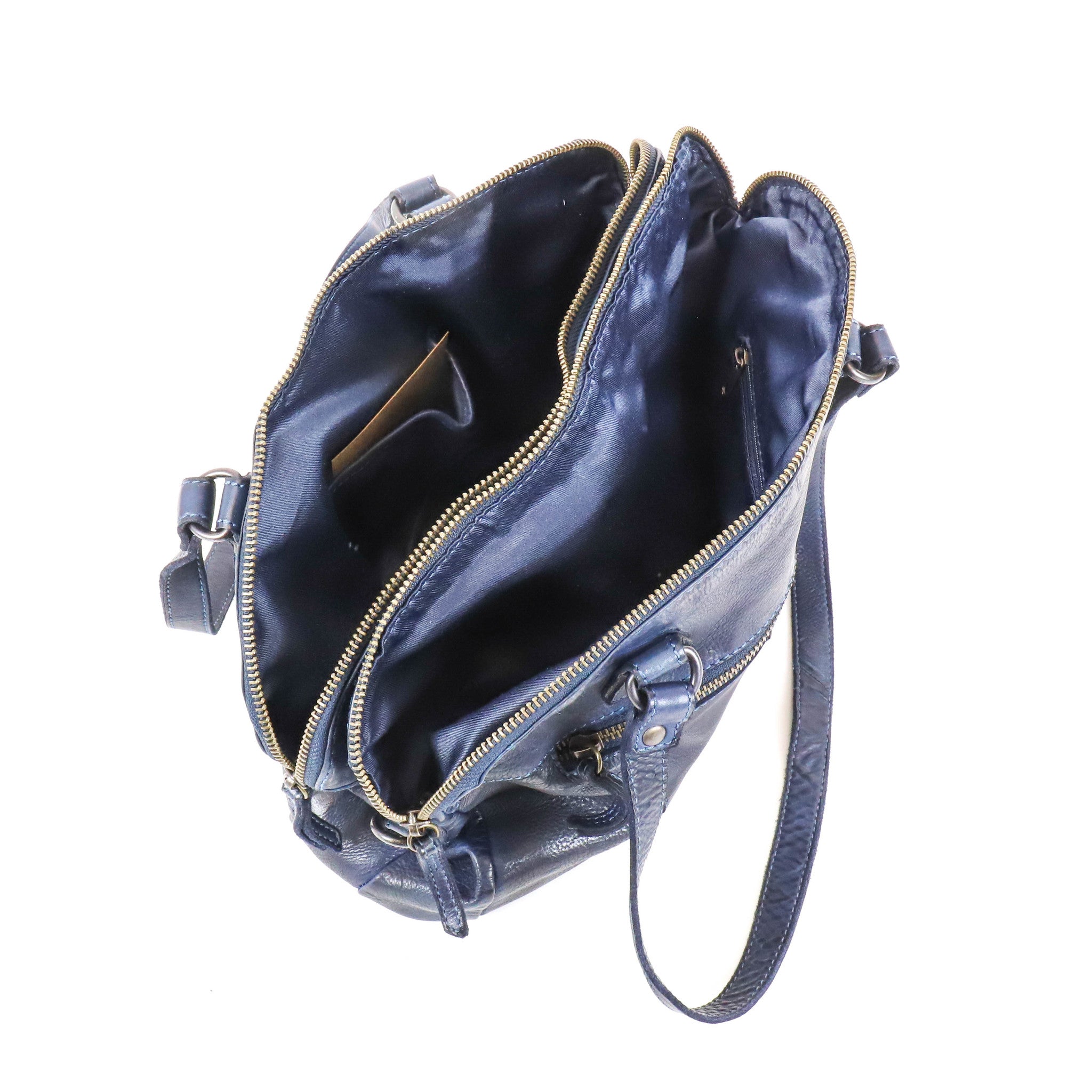 Hand-/schoudertas 'Lieke' donkerblauw - CL 40085