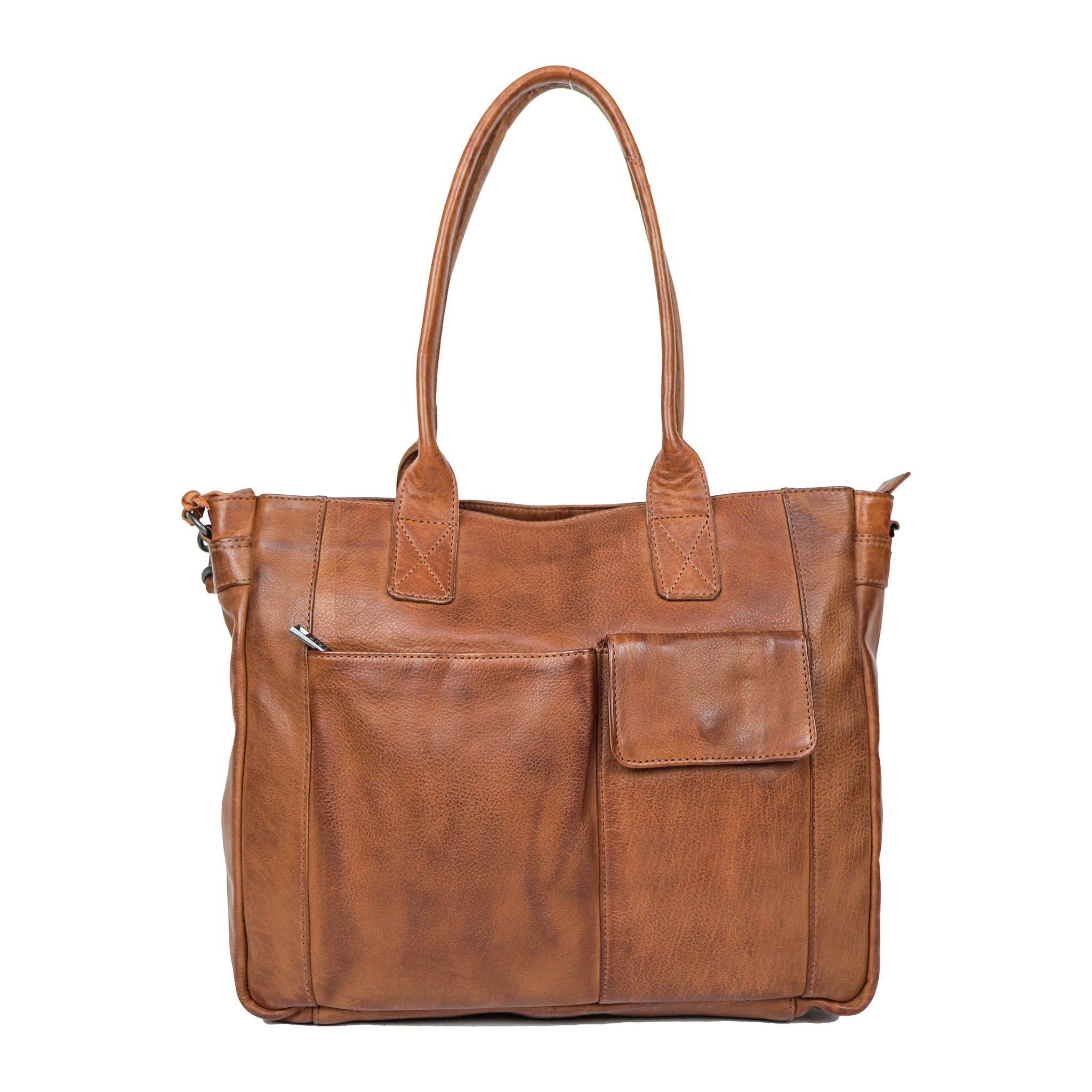 Hand/shoulder bag 'Samantha' cognac - CP 1766