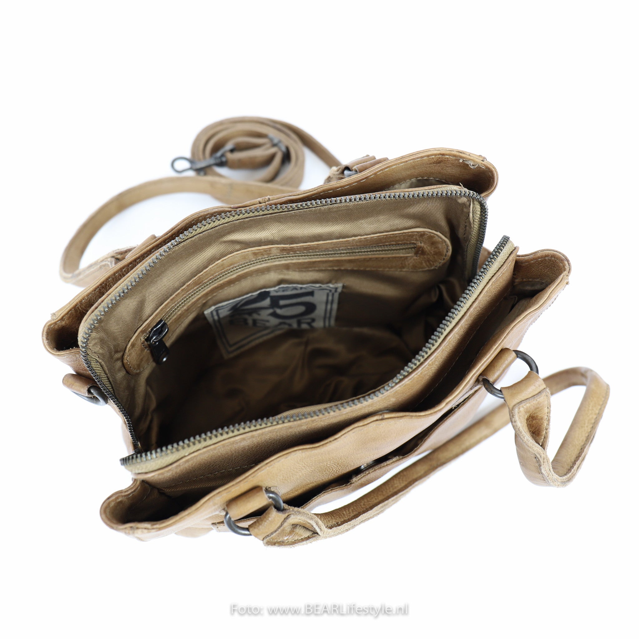 Handbag/shoulder bag 'Rita' taupe - CP 1201