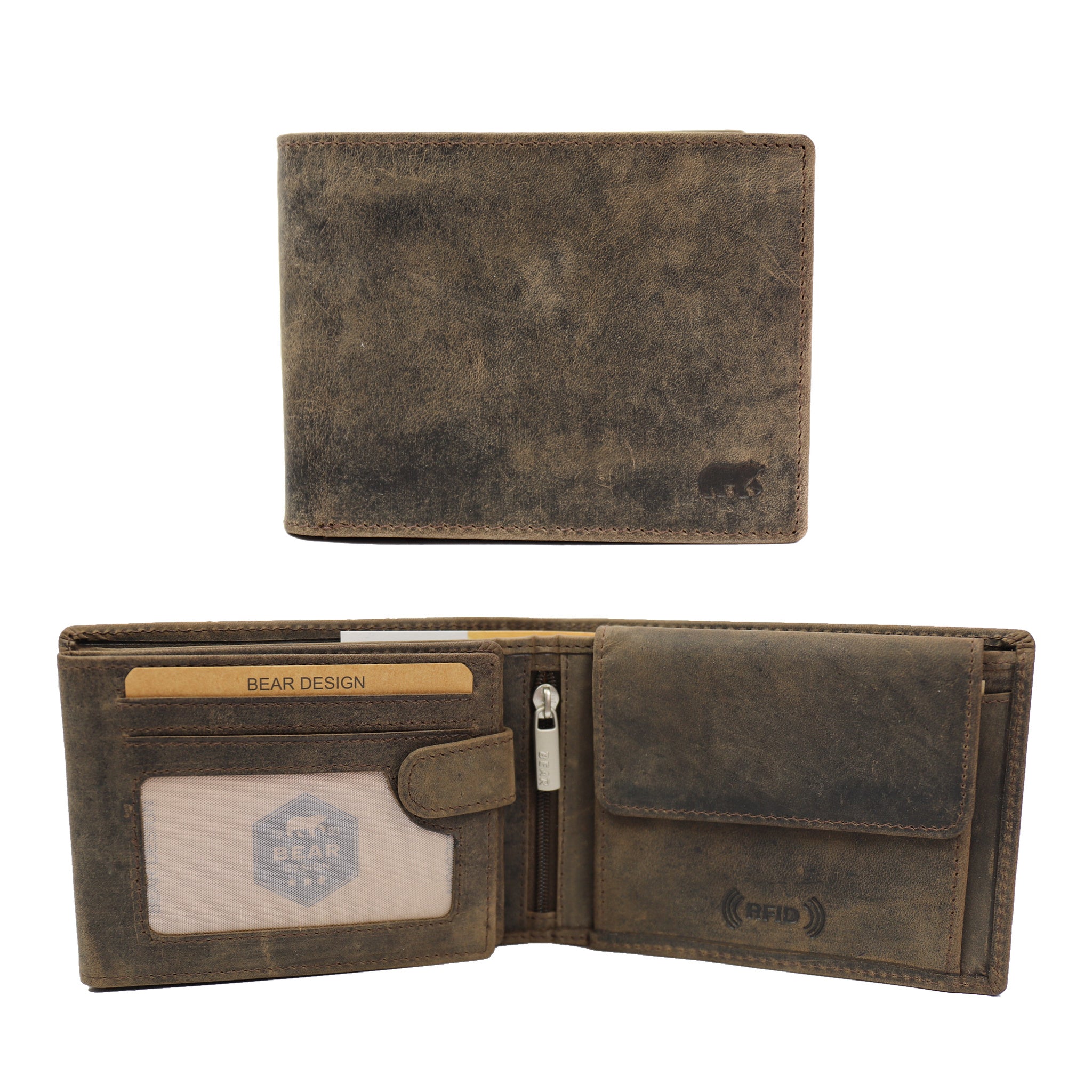 Billfold 'Tijn' brown - HD 2689