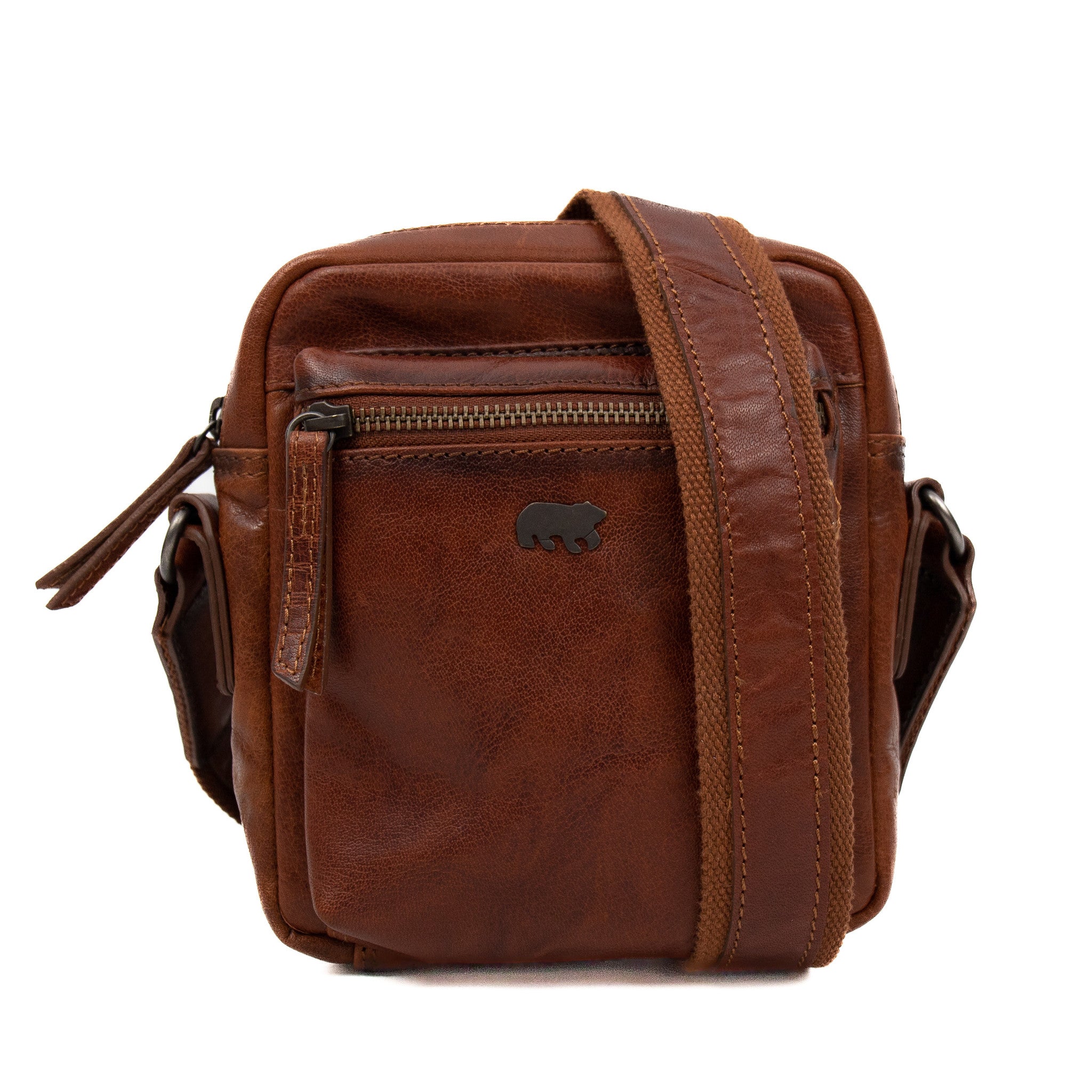 Schoudertasje 'Harry' cognac - AD 43289