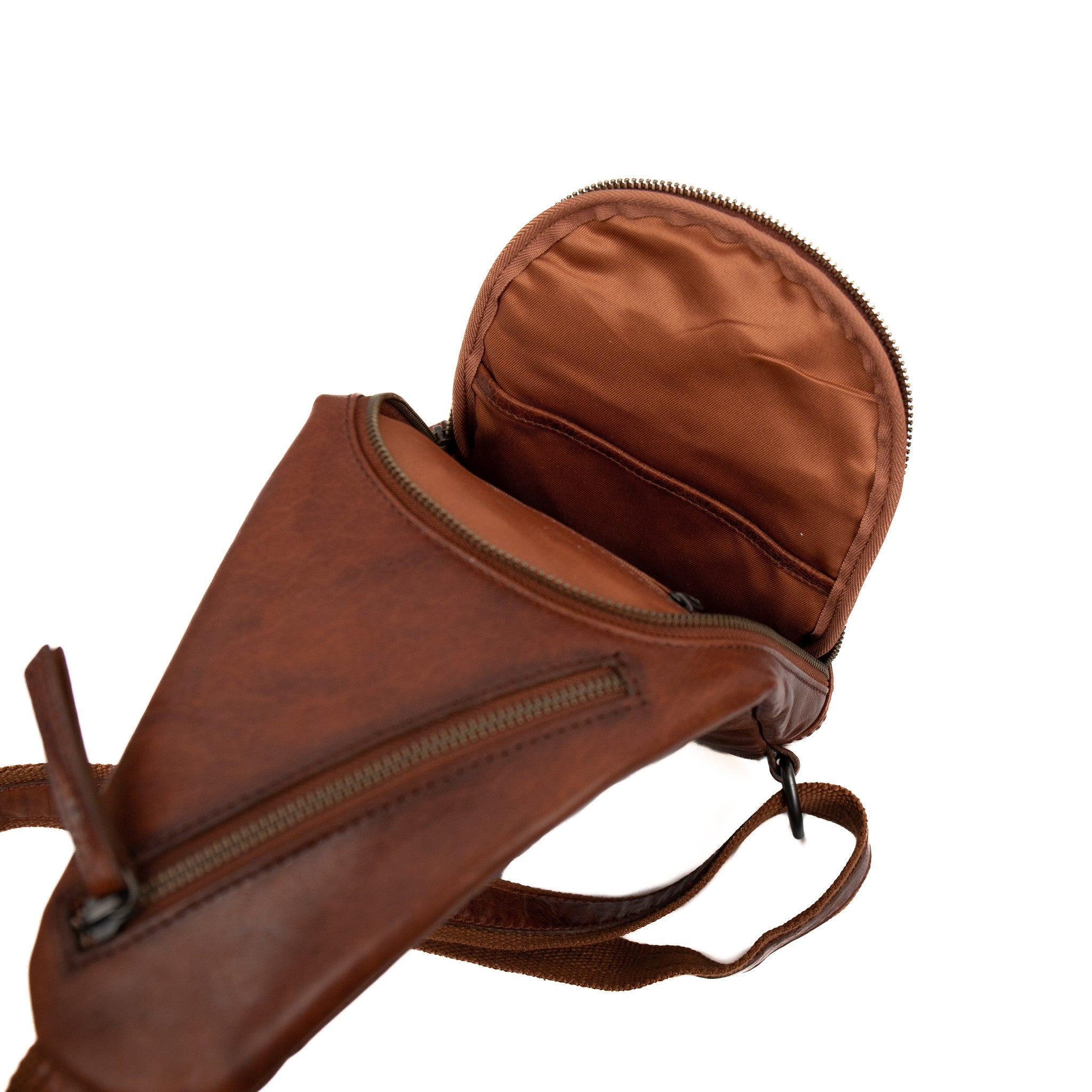 Crossbody tas 'Abel' cognac