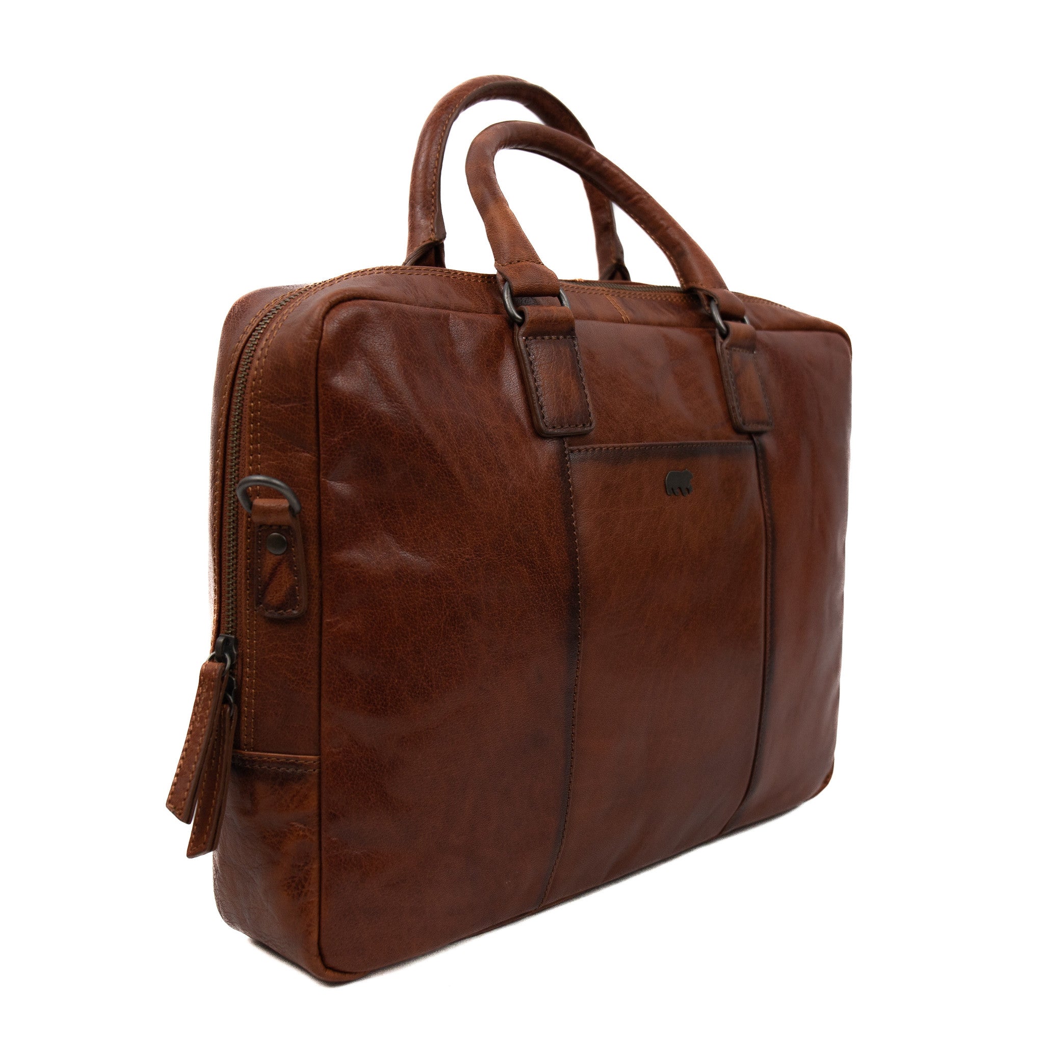 Laptop bag 'Milan' cognac - AD 43294
