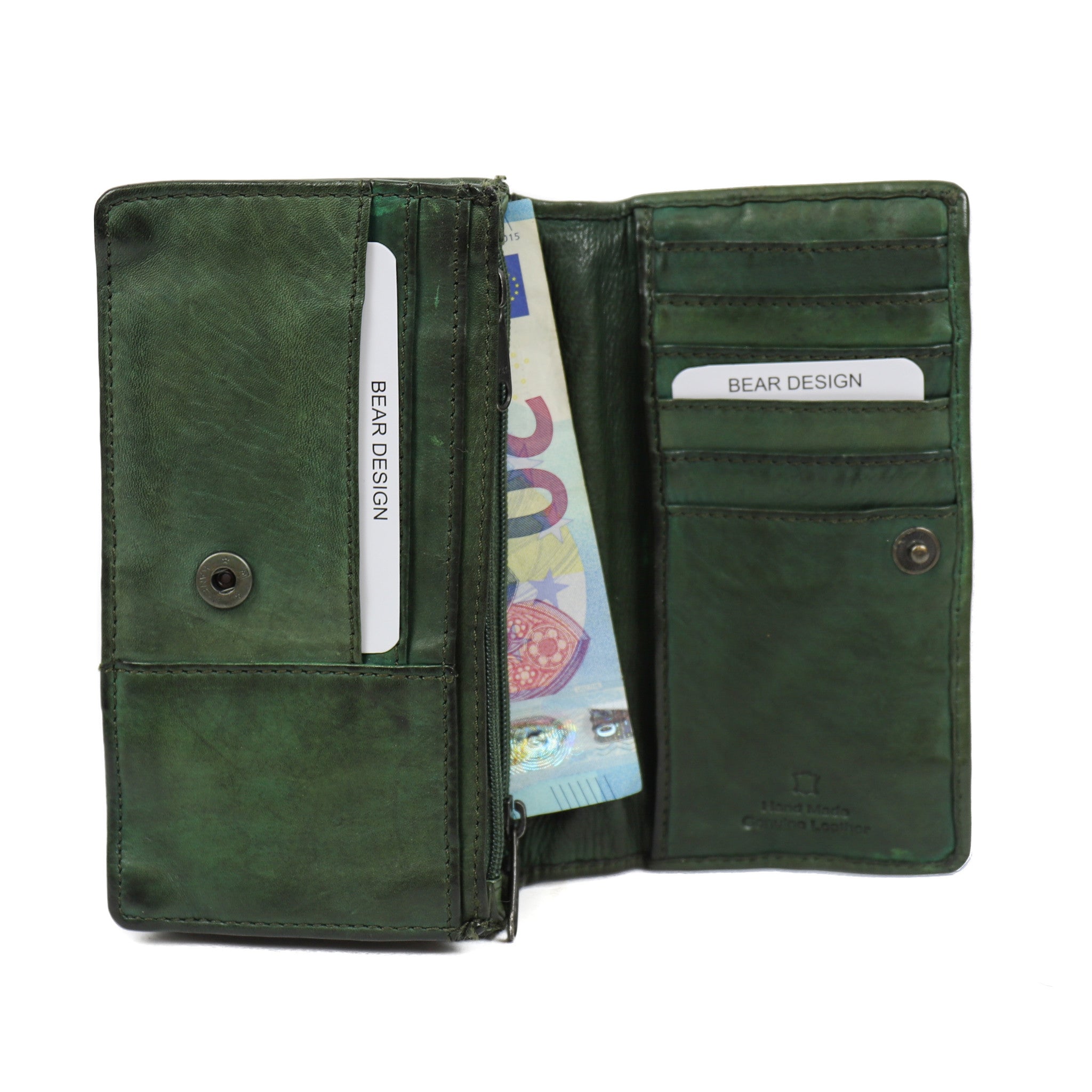 Wrap wallet 'Emma' green - CL 782 RFID