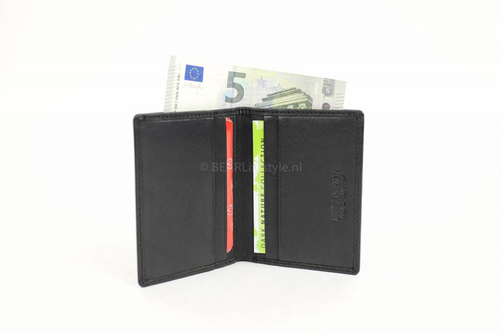 Filter-thin card wallet FR 14417 with bill compartment Black