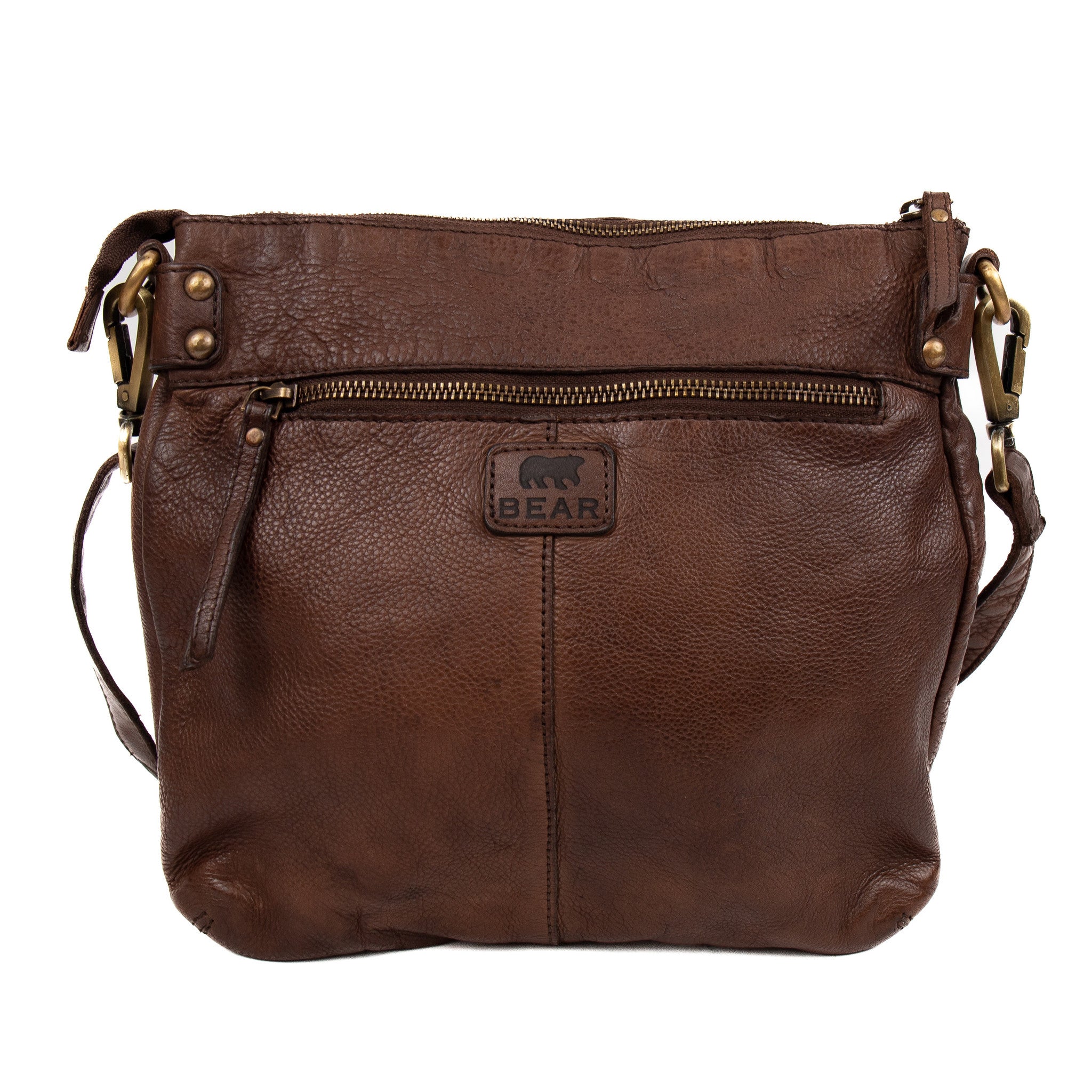 Braided shoulder bag 'Sita' dark brown - MJ 1762