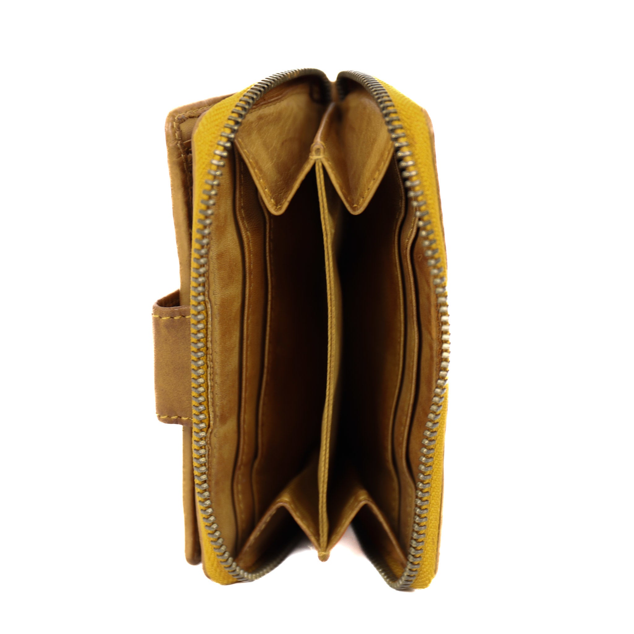 Zipper wallet 'Loet' yellow ocher - CL 13550