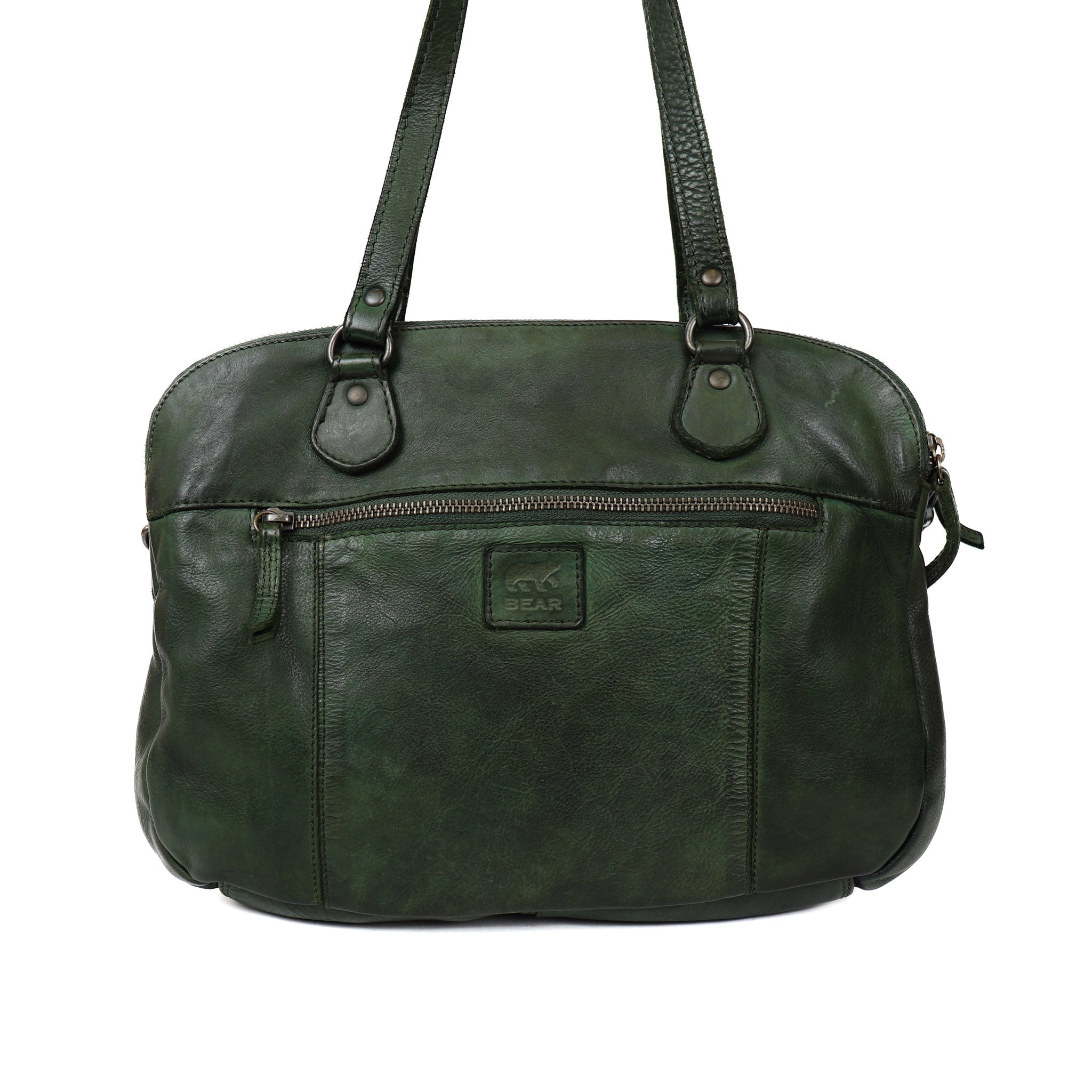 Hand/shoulder bag 'Lieke' green - CL 40085