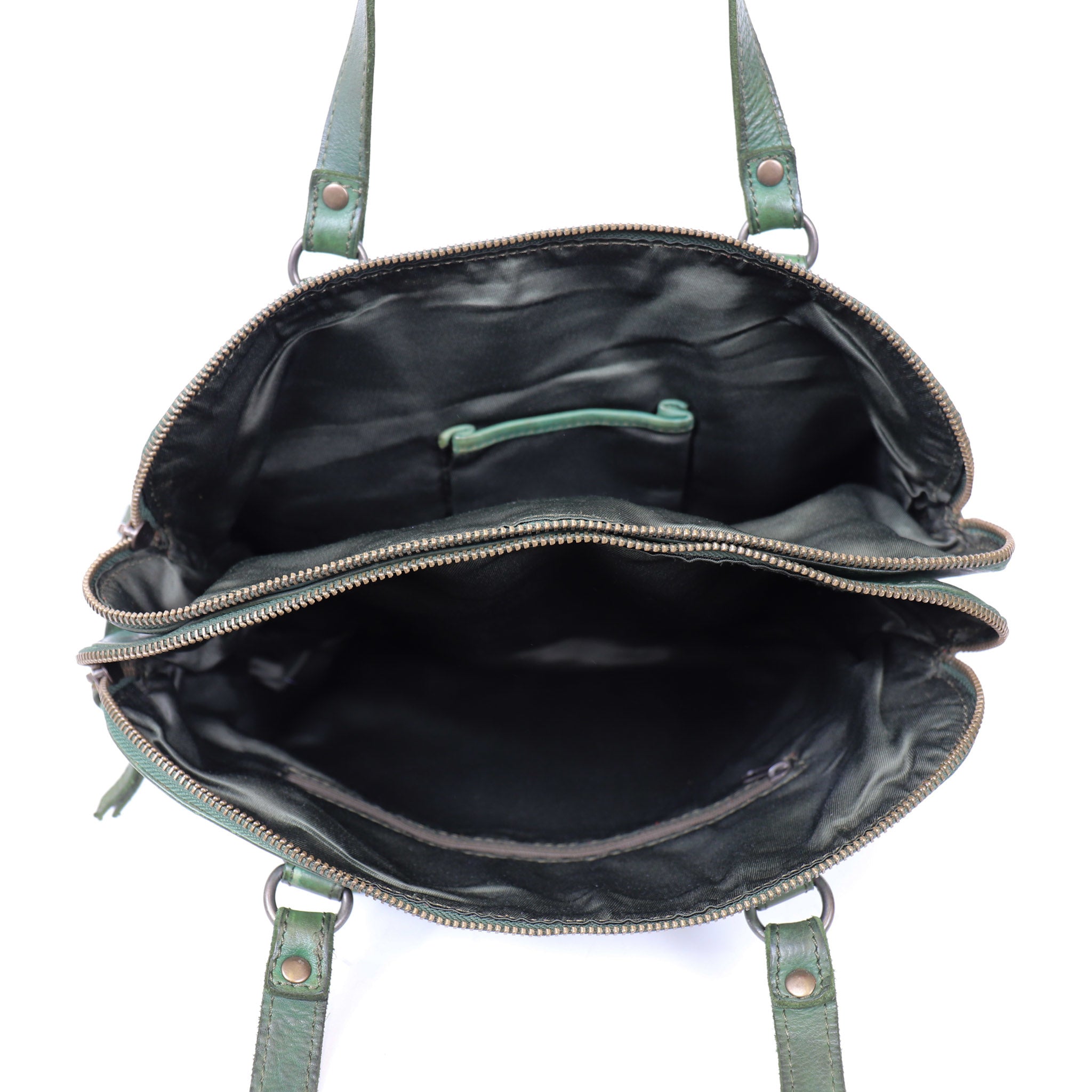 Hand/shoulder bag 'Lieke' green - CL 40085