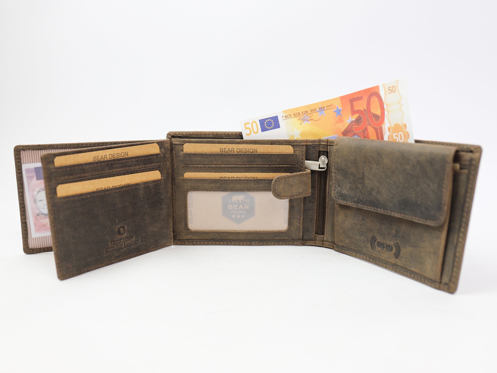 Billfold 'Tijn' bruin