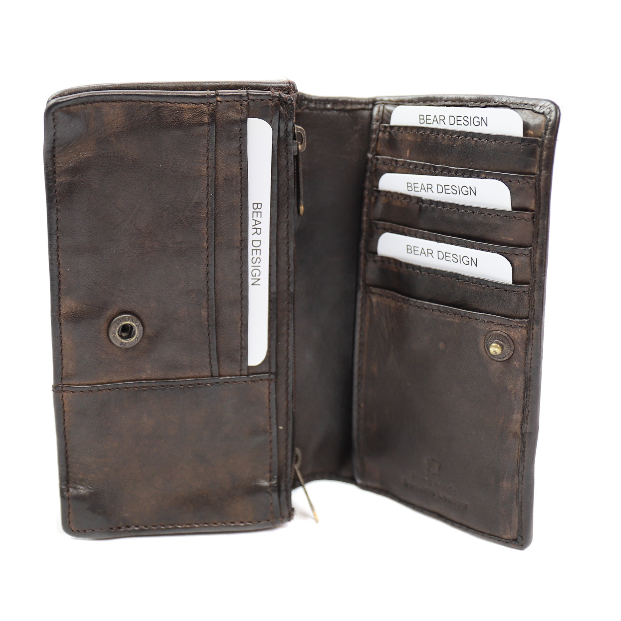 Wrap wallet 'Emma' dark brown - CL 782 RFID