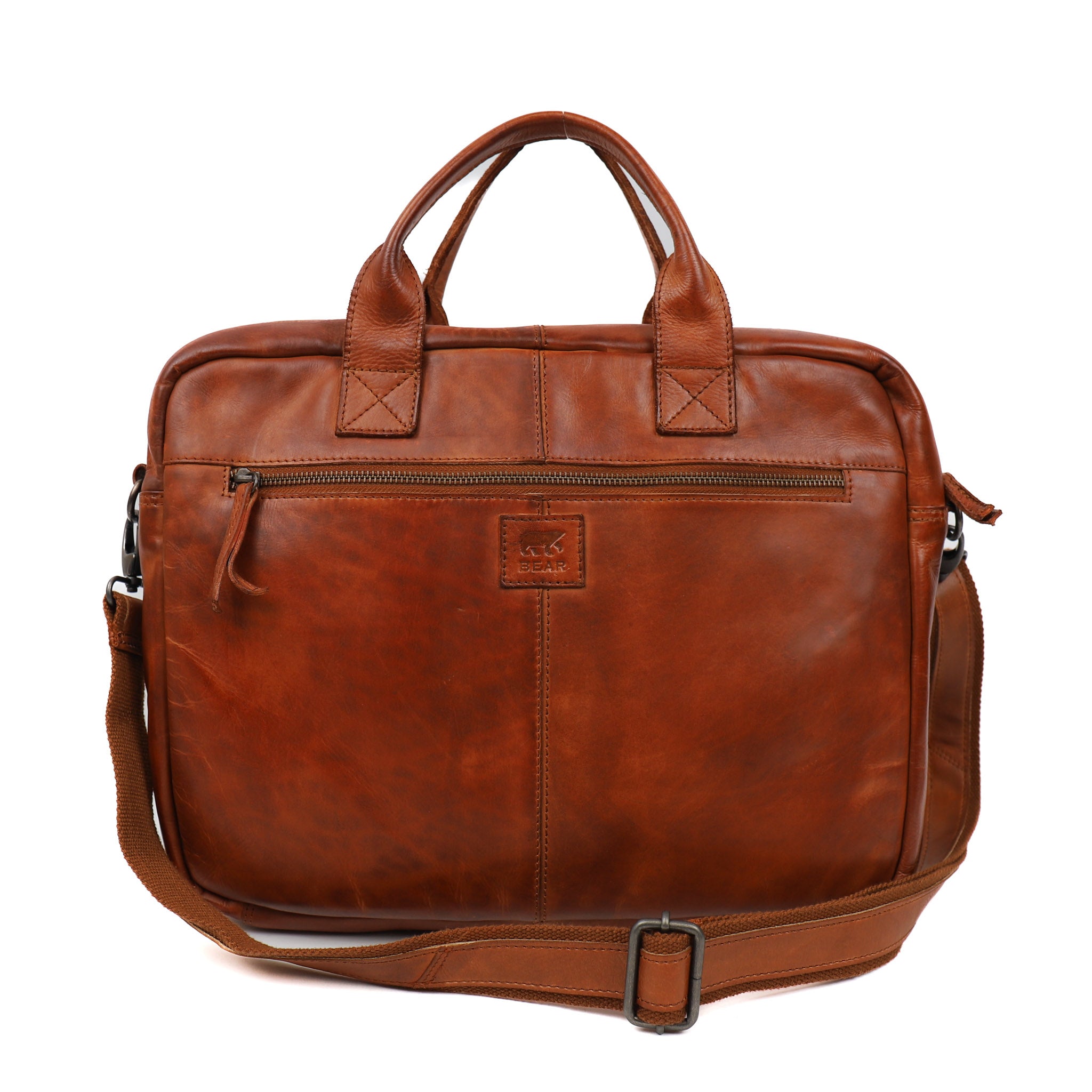 Laptop bag 'Patrick' cognac - CL 42708