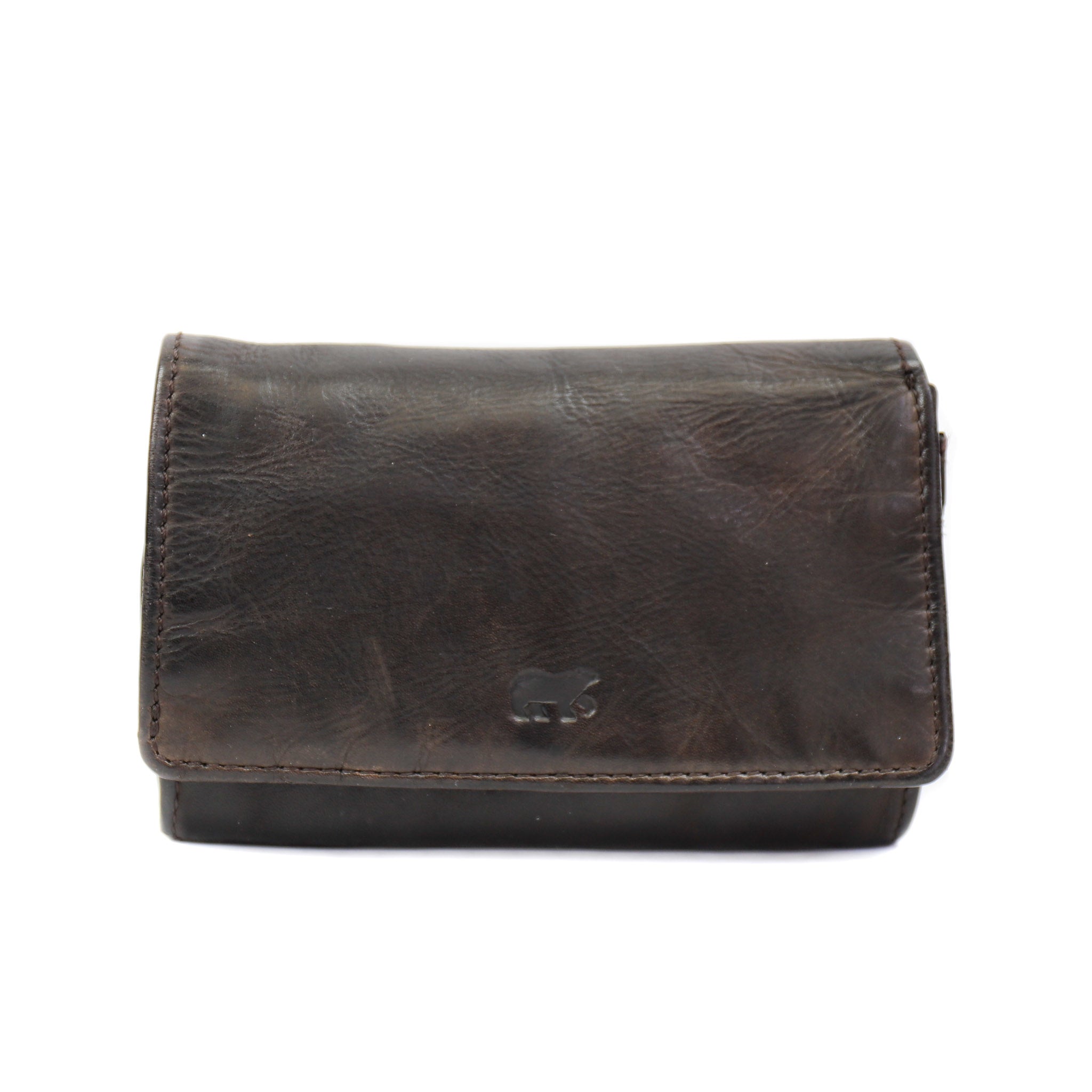 Wrap wallet 'Flappie' dark brown - CL 15572